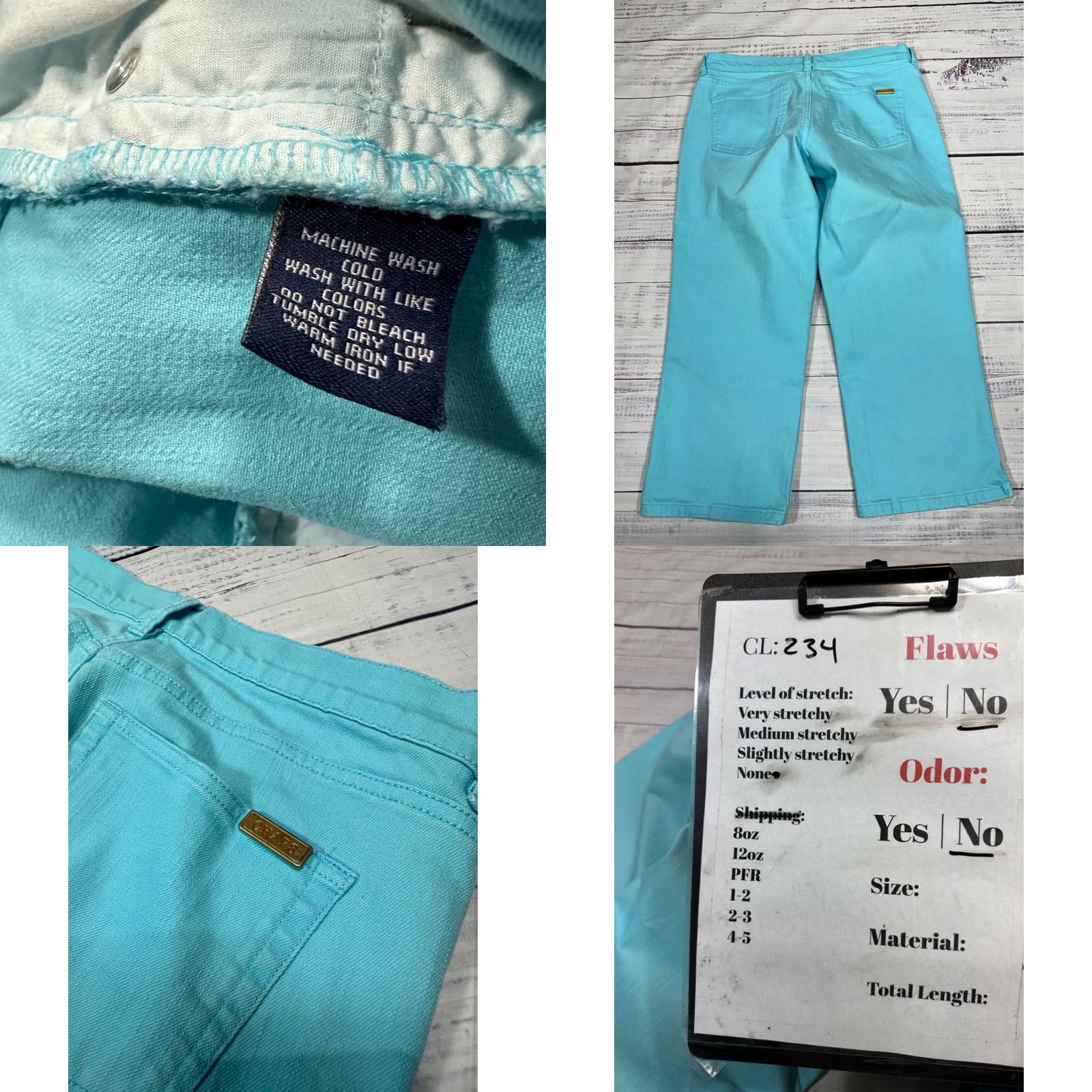 Chaps Chaps Womens Capri Jeans 6 Light Blue Cotton Blend 5-Pocket Tummy Control Jeans Capri Size 28" / US 6 / IT 42 - 8 Thumbnail