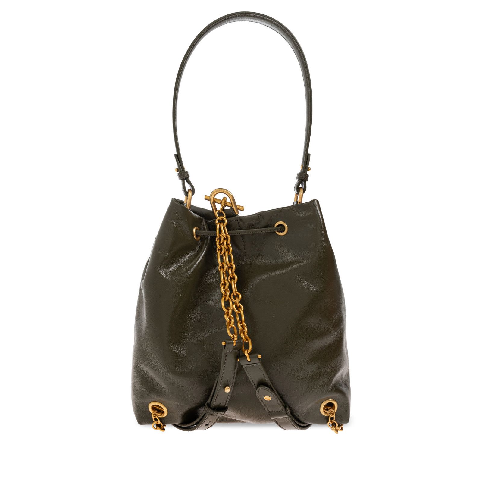 Balmain BALMAIN Green Leather Backpack New & Authentic Size ONE SIZE - 2 Thumbnail