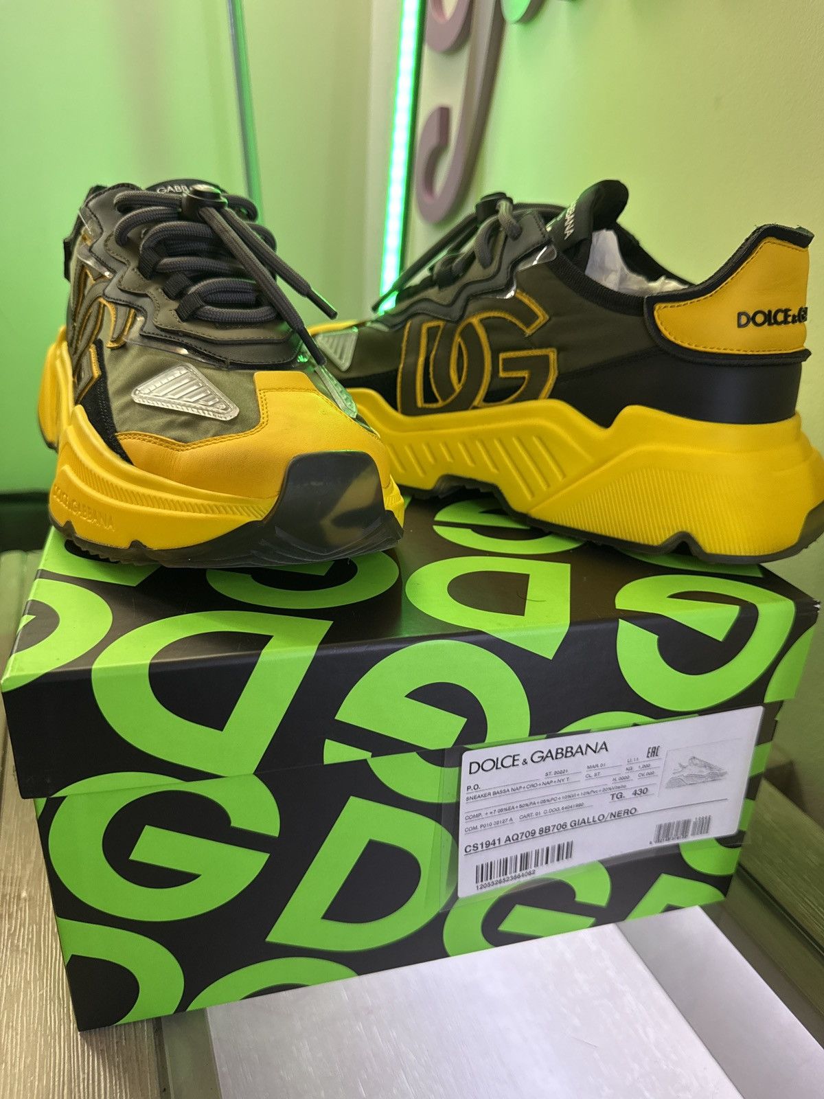 Dolce & Gabbana D&G sneakers Bassa in black and yellow Size US 10 / EU 43 - 5 Thumbnail