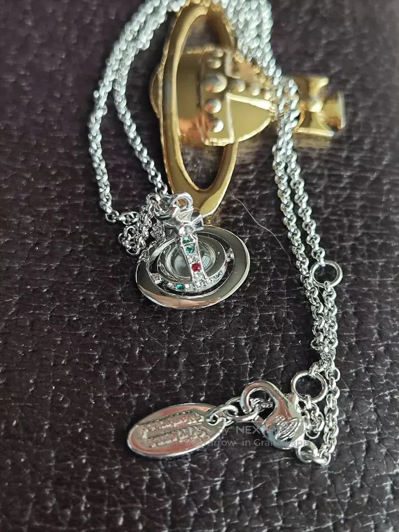 Vivienne Westwood vivienne westwood Silver Small Orb Necklace with Engraving Size ONE SIZE - 1 Thumbnail