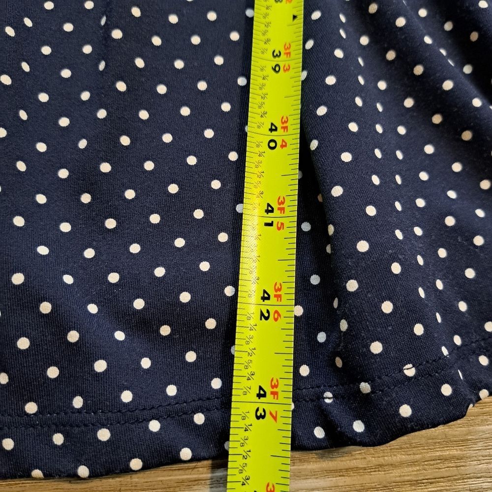 Other Talbots Polka Dot Print Faux Wrap Stretch Fabric Navy/White Size 3XL / US 20-22 - 11 Thumbnail