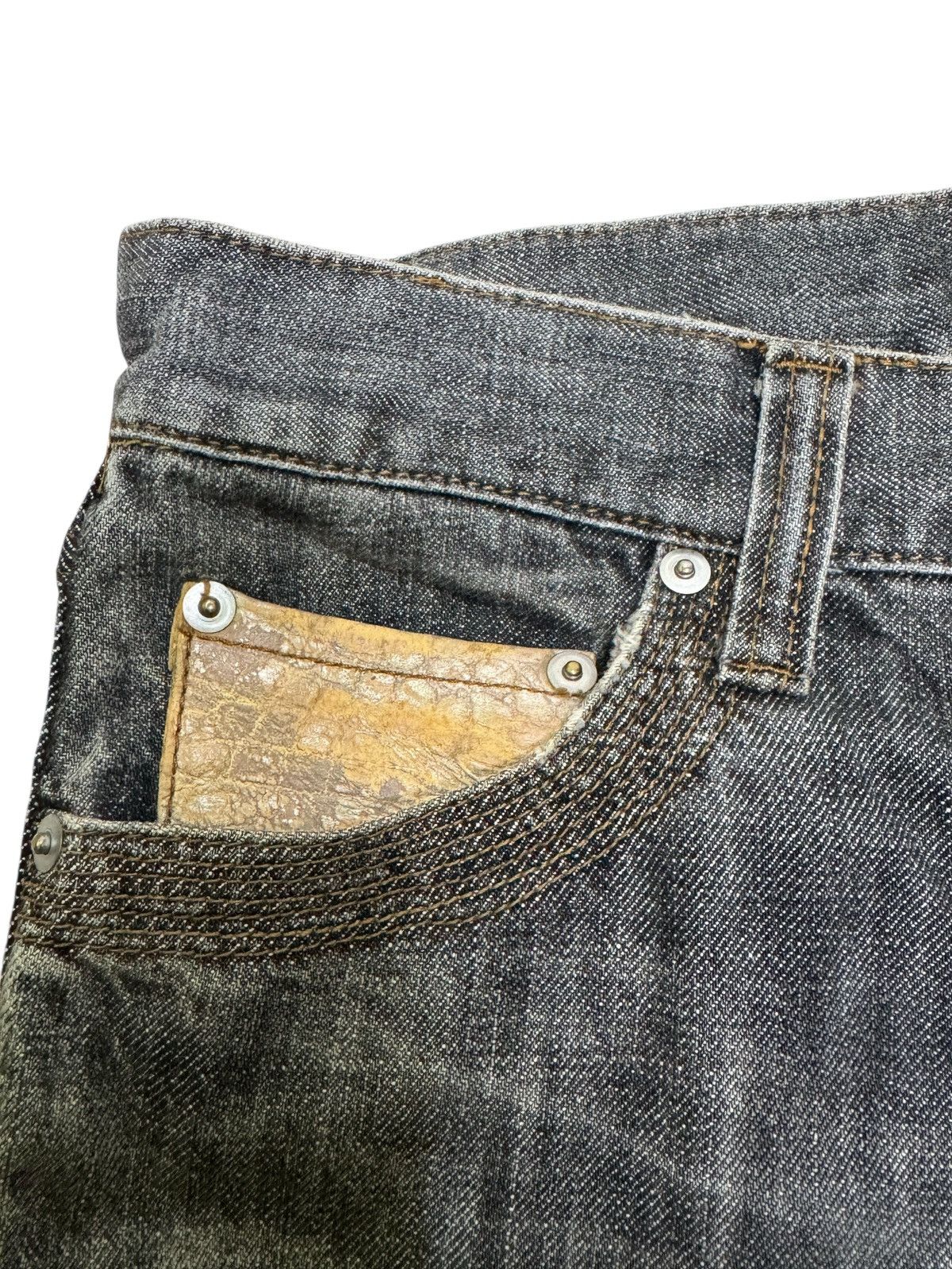 Comme Ca Ism Comme Ça Collection Grey Embroidered Pocket Jeans Y2K Style Size US 31 - 7 Thumbnail