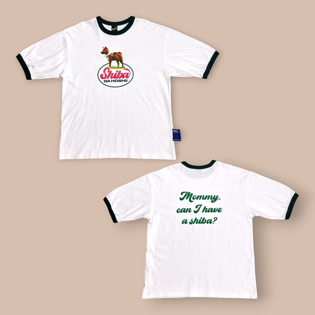 Japanese Brand Sequence by B-ONE SOUL "Shiba GA HOSHI" Ringer Tee Size US L / EU 52-54 / 3 - 1 Thumbnail