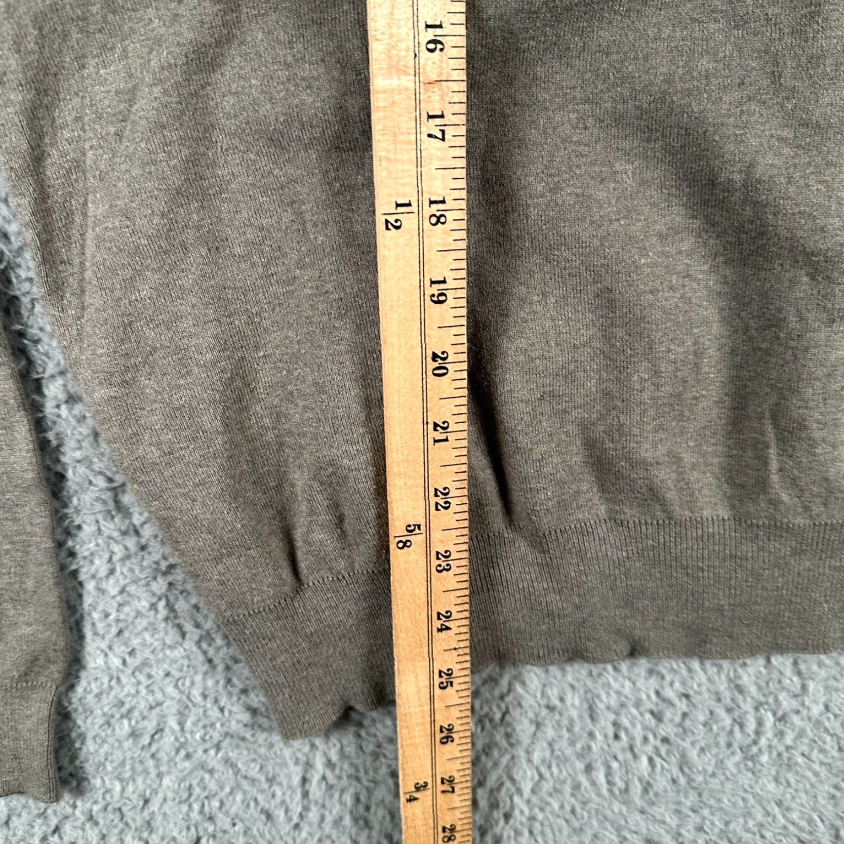 Polo Ralph Lauren Polo Ralph Lauren Sweater Mens L Gray Pony Pima Cotton V Neck Jumper Pullover Size US L / EU 52-54 / 3 - 6 Thumbnail