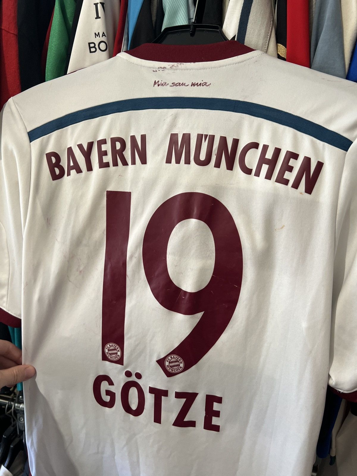 Other 2014/2015 ADIDAS BAYERN MUNICH #19 MARIO GOTZE AWAY FOOTBALL Size US S / EU 44-46 / 1 - 9 Thumbnail