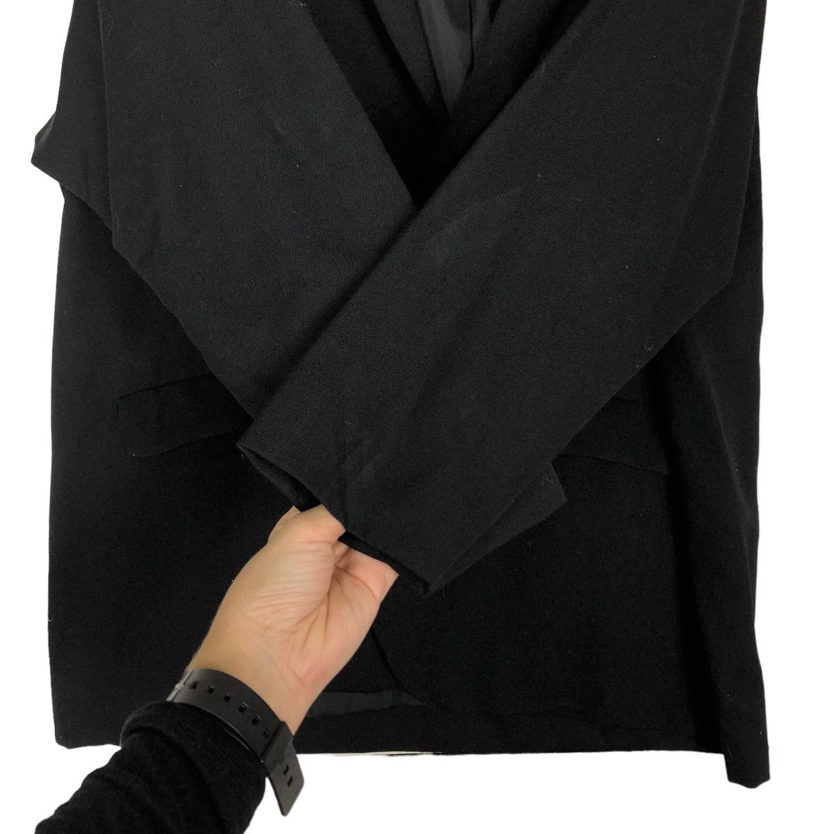 Dulcamara Japan 🔥Vintage Rich Black Long Jacket Dulcamara Double Breast Size US M / EU 48-50 / 2 - 13 Thumbnail