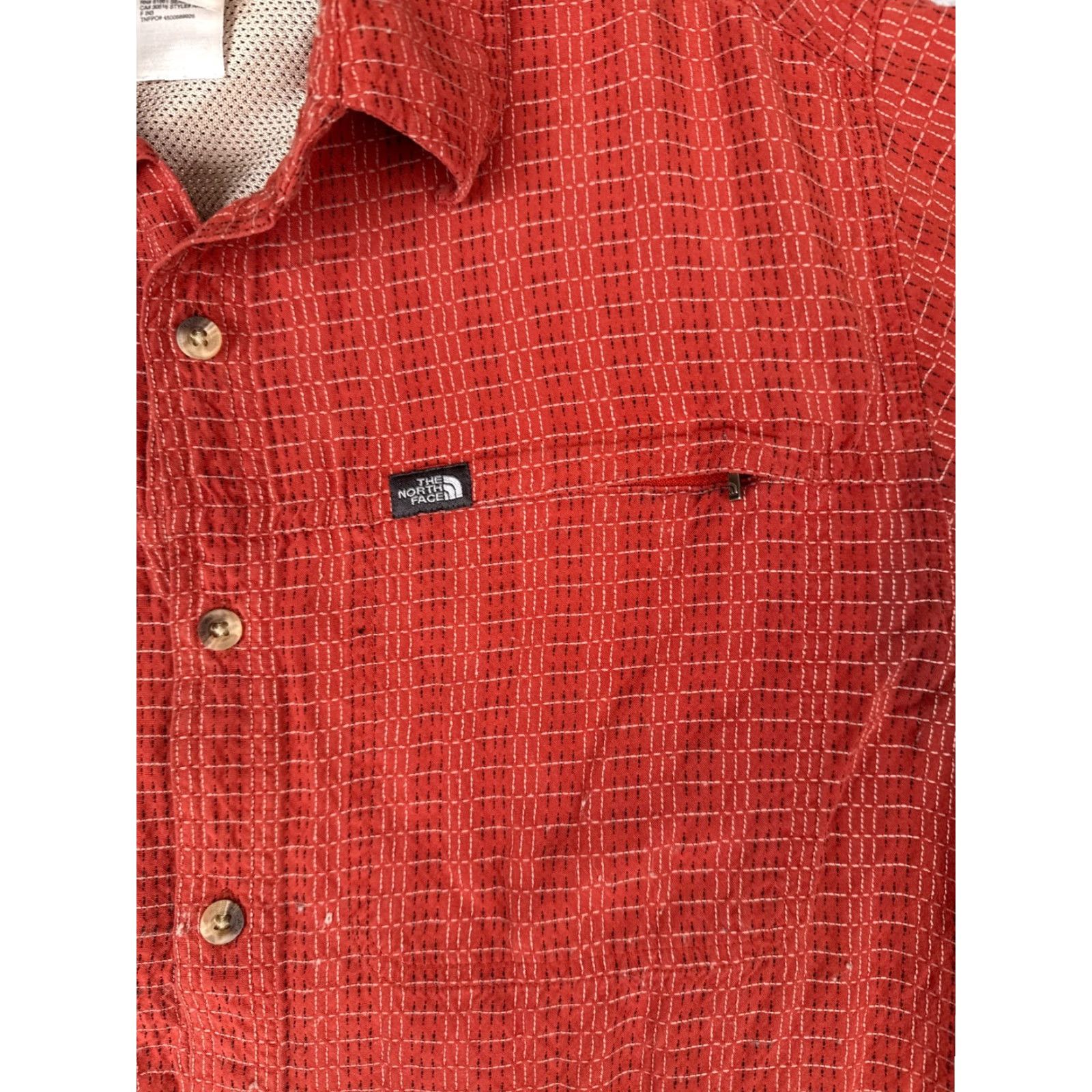 The North Face The North Face Shirt Men Medium Red Geometric Angler Vented Modal Blend Button-Up Pocketed Casual Wear Mens Regular Red Geometric Pattern 90s? Size US M / EU 48-50 / 2 - 6 Thumbnail