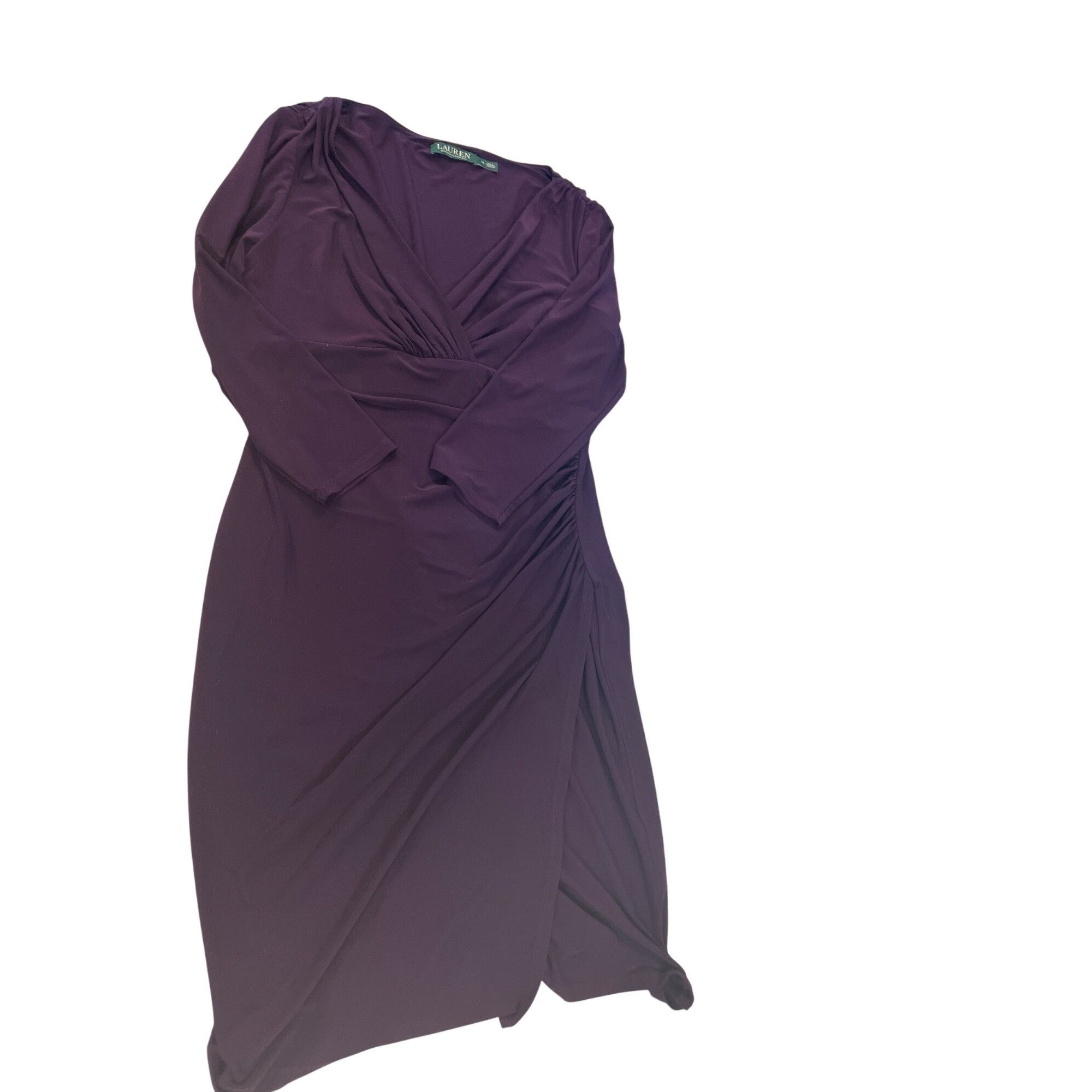Lauren Ralph Lauren Lauren Ralph Lauren Womens burgandy Ruched max Dress Size 12 Size XL / US 12-14 / IT 48-50 - 10 Thumbnail