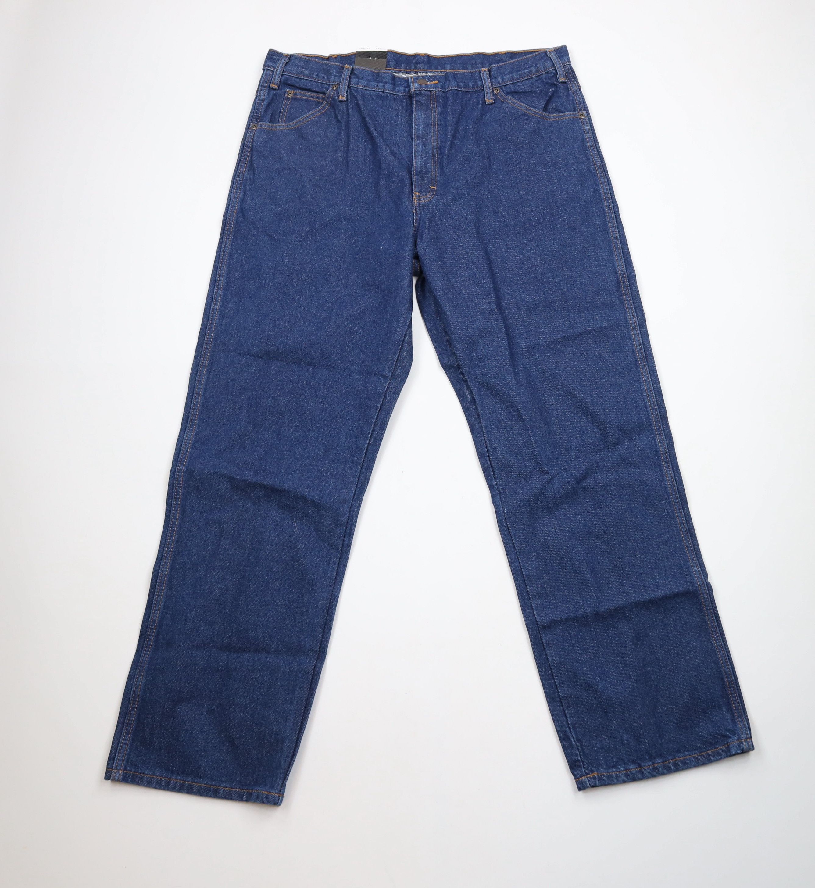 Dickies × Vintage Deadstock Vintage Y2K Dickies Wide Leg Dungaree Denim Jeans Size US 38 / EU 54 - 1 Thumbnail