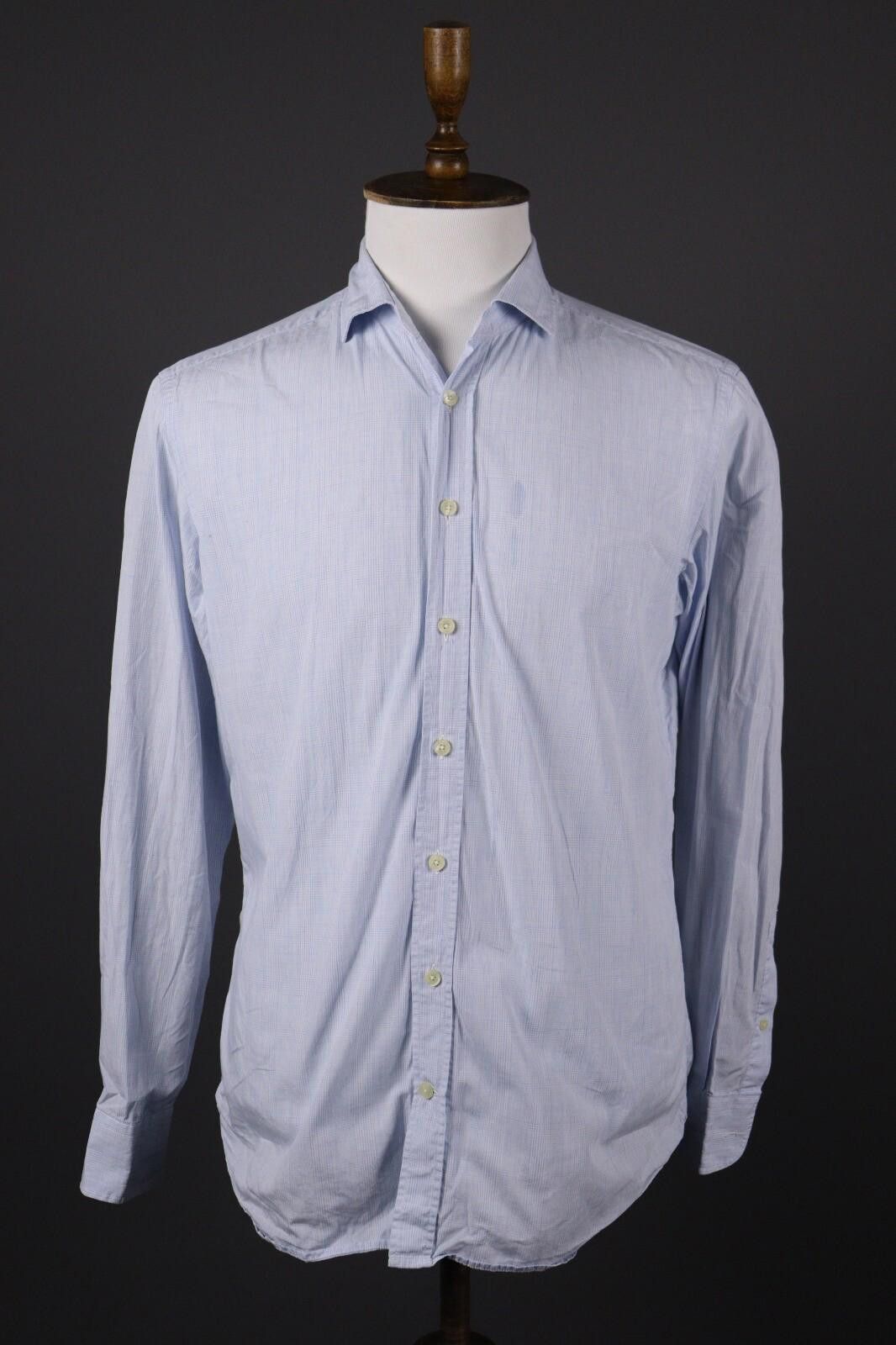 Designer Hackett London Slim Fit Long Sleeve Button Down Shirt Size L Size US L / EU 52-54 / 3 - 1 Thumbnail