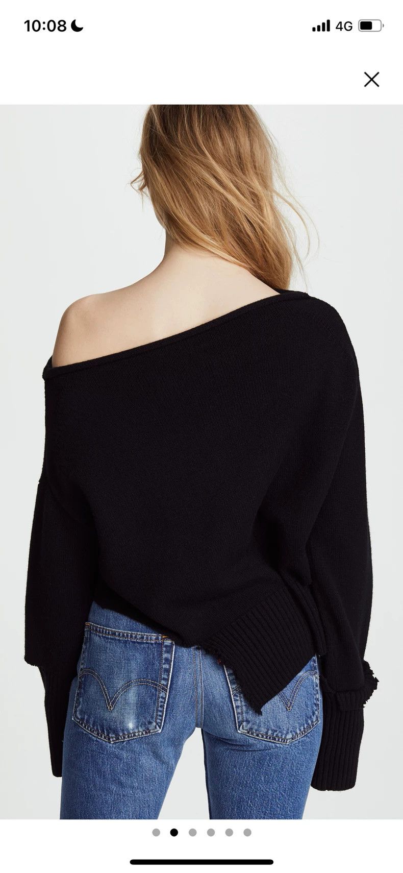 Helmut Lang HELMUT LANG Irregularly slanted off-shoulder sweater Size XS / US 0-2 / IT 36-38 - 2 Thumbnail