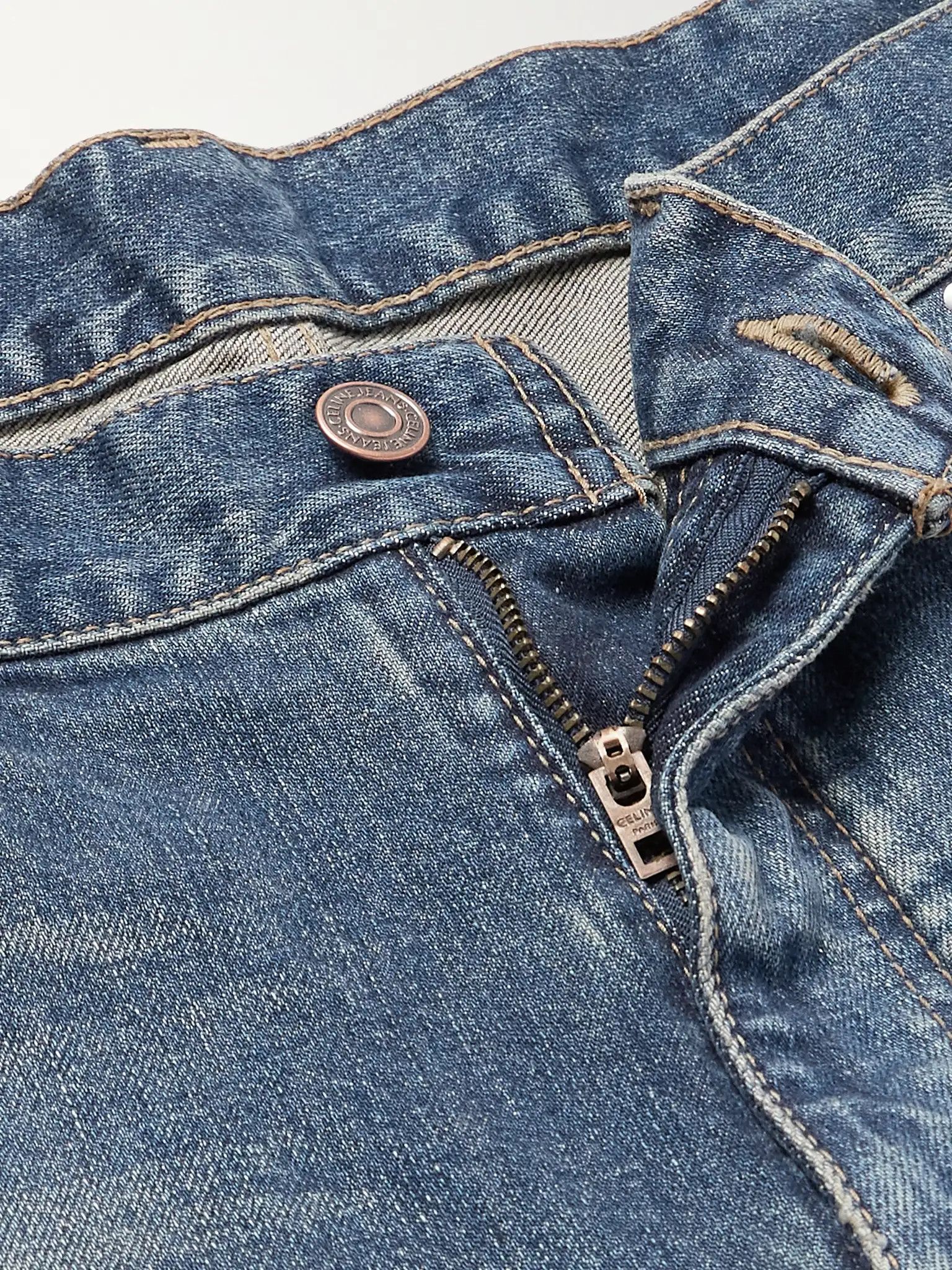 Celine o1w1db10526 2N9466 Skinny Denim Pant in Blue Size US 31 - 5 Thumbnail