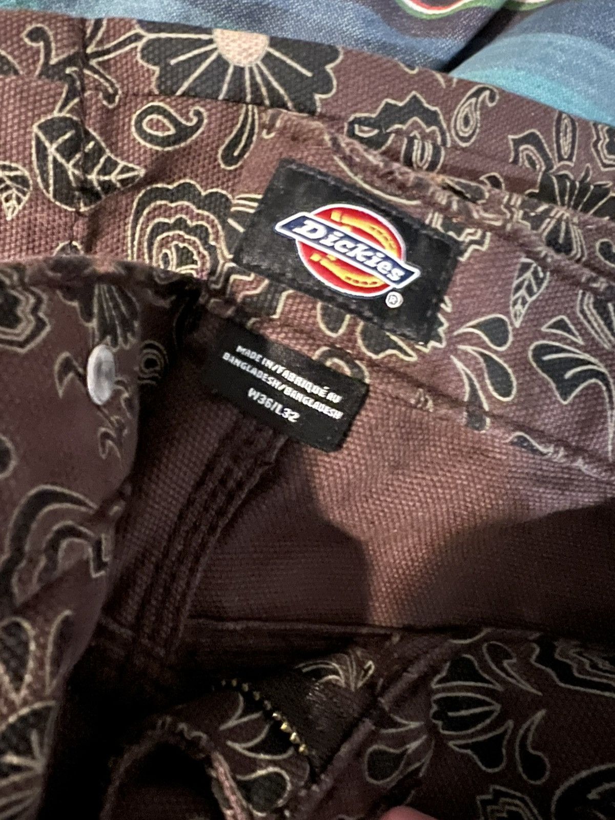 Dickies DICKIES ELLIS FLORAL PANTS - size 36 - brown Size US 36 / EU 52 - 2 Thumbnail