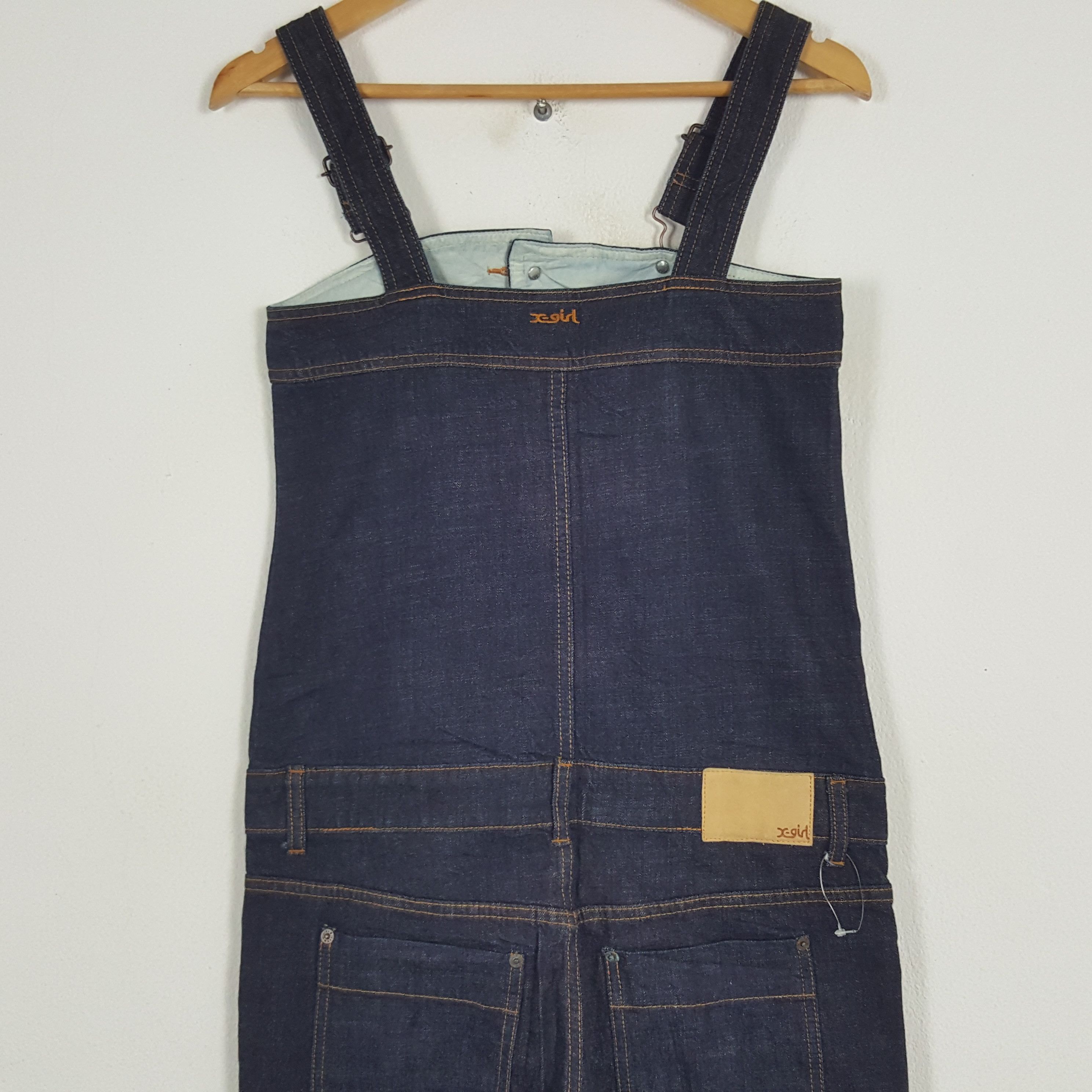 Japanese Brand × Vintage Vintage X-girl Japanese Brand Baggy Overall Denim Jeans Size 35" - 5 Thumbnail