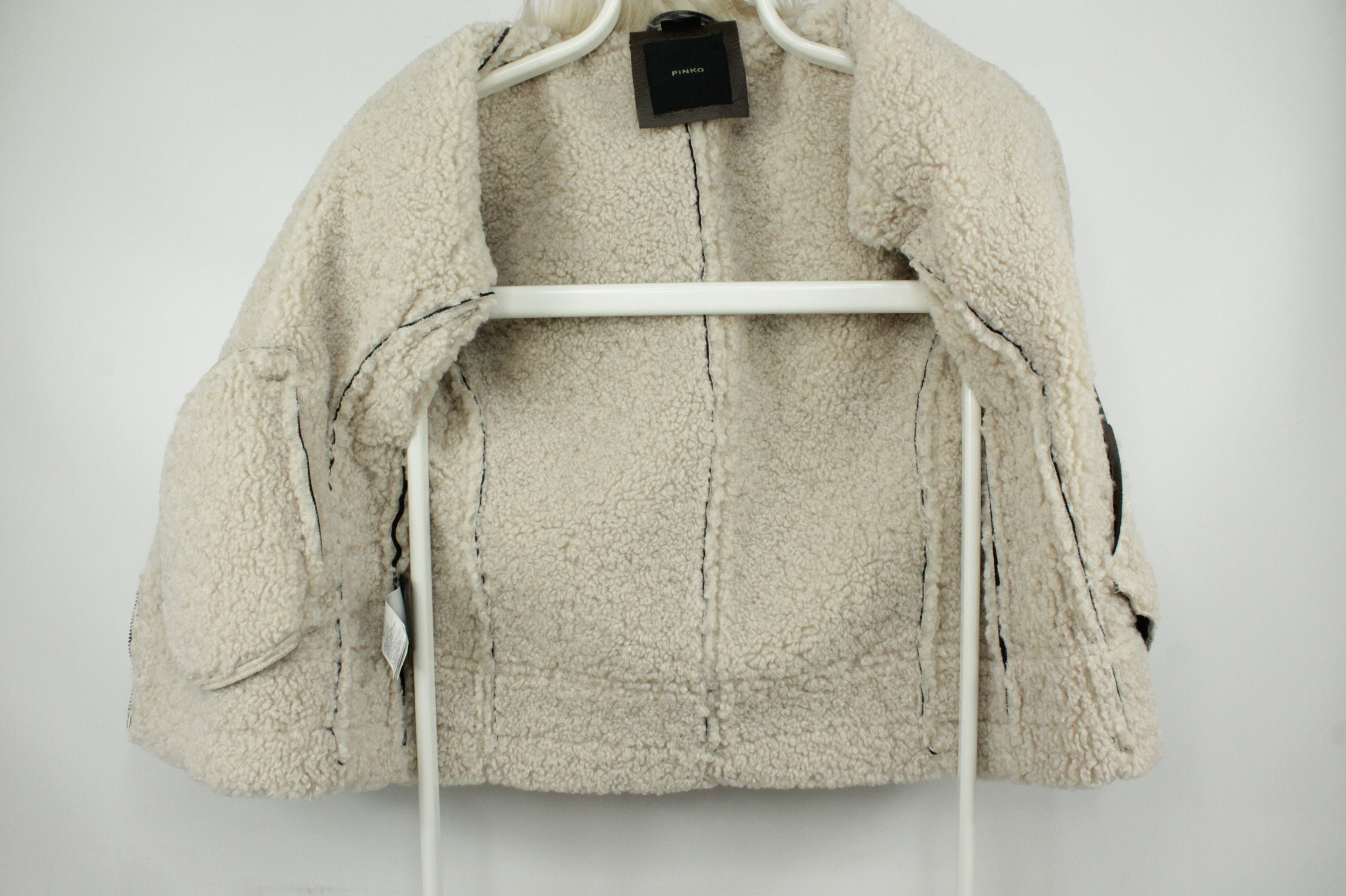 Pinko Pinko Gema Faux Sheepskin Aviator Waistcoat Gilet Size S / US 4 / IT 40 - 11 Thumbnail