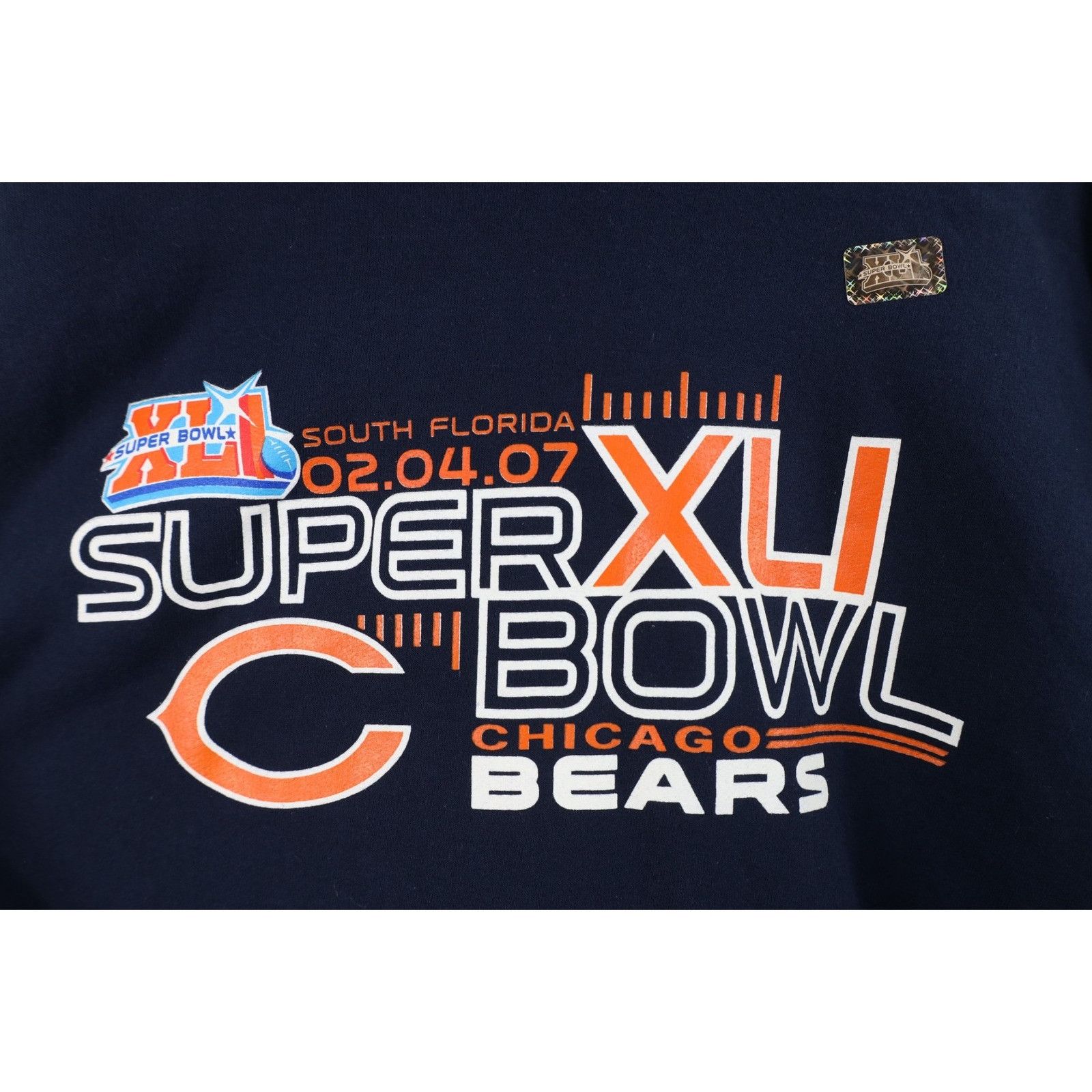 Vintage New Vintage Super Bowl XLI Chicago Bears Football Hoodie Size US XL / EU 56 / 4 - 5 Thumbnail