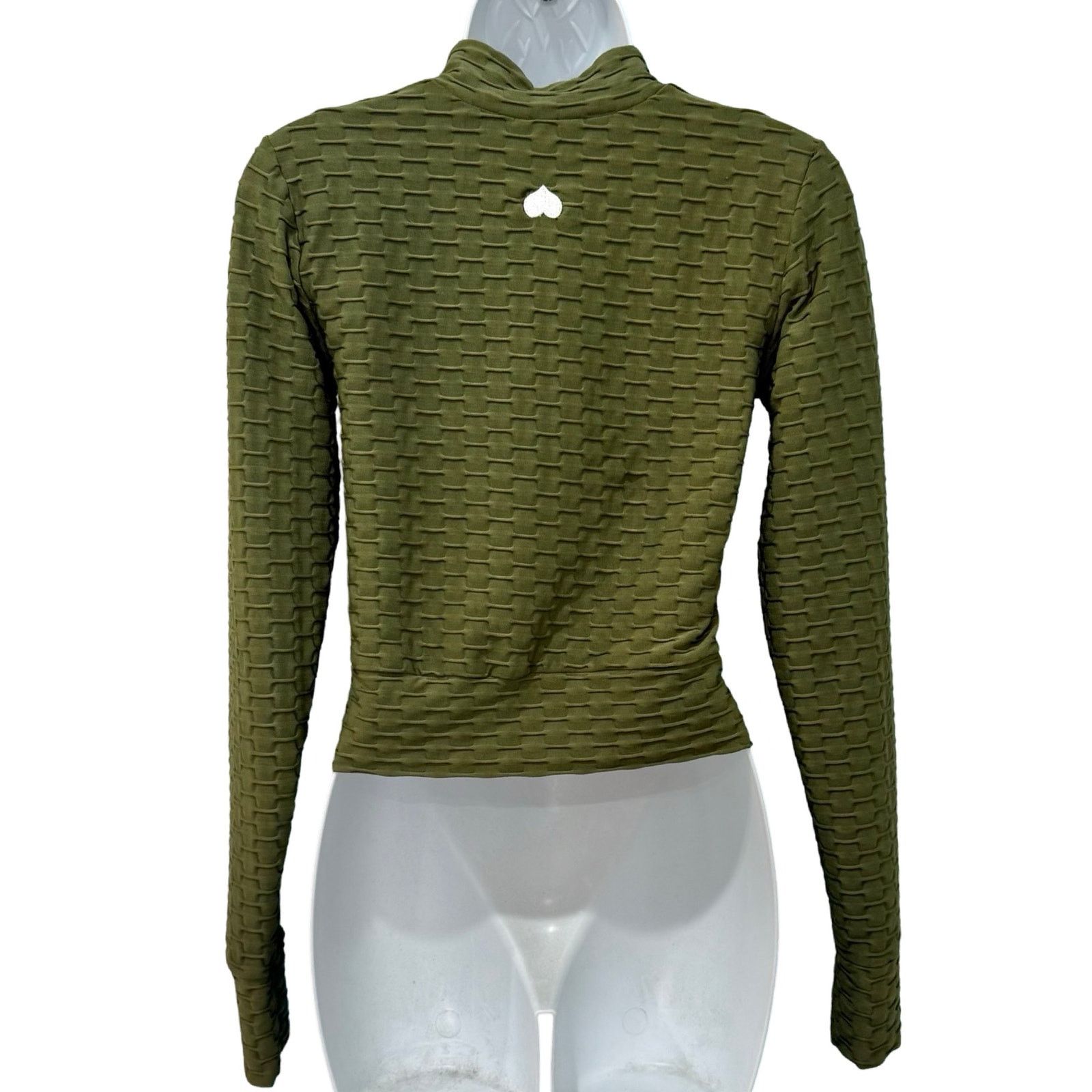Other Booty by Brabants Olive Green Croco Cropped Zip Jacket S / M Size S / US 4 / IT 40 - 4 Thumbnail
