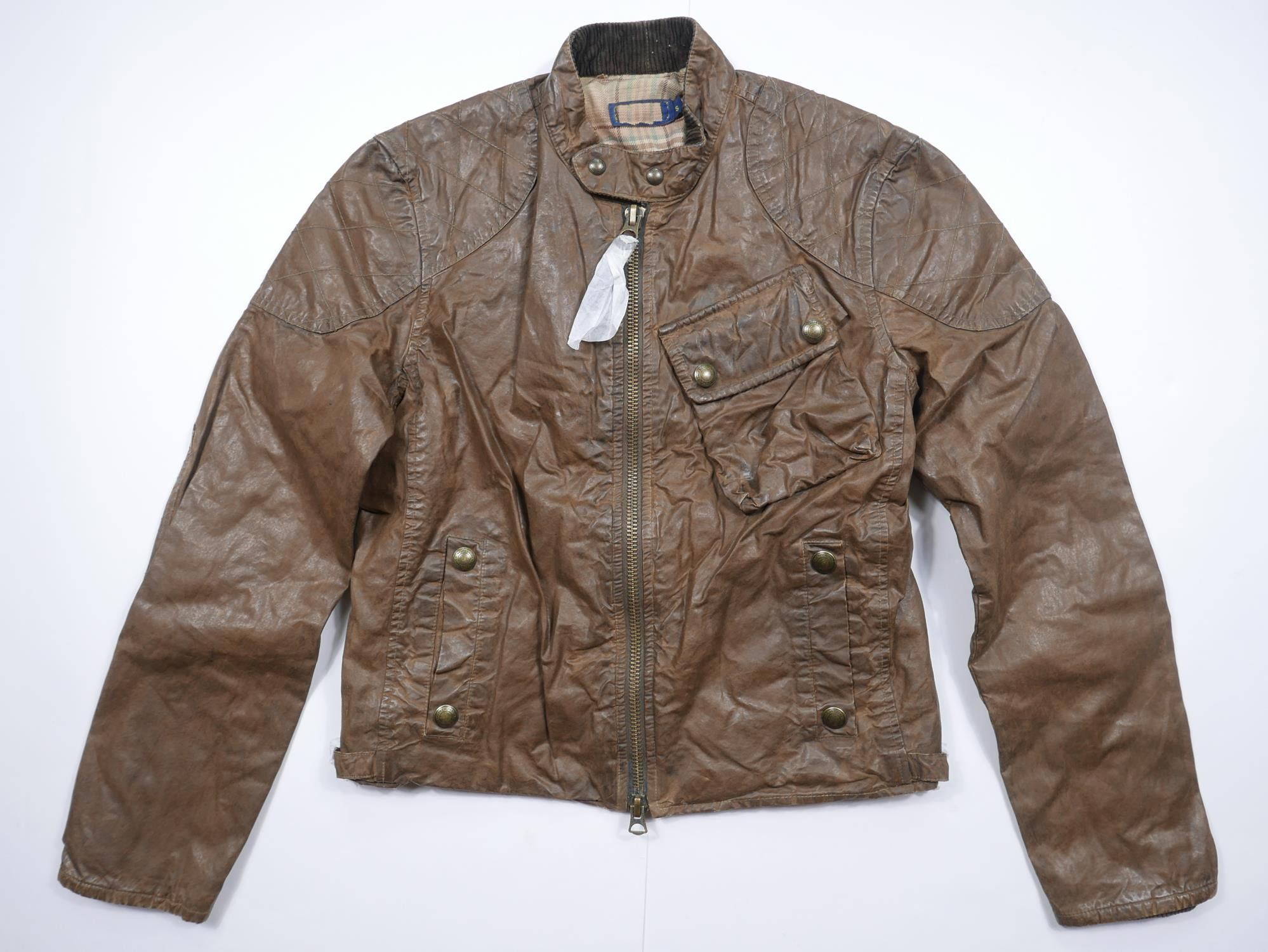 Polo Ralph Lauren Jacket Bomber Waxed Moto Biker NWOT RARE S