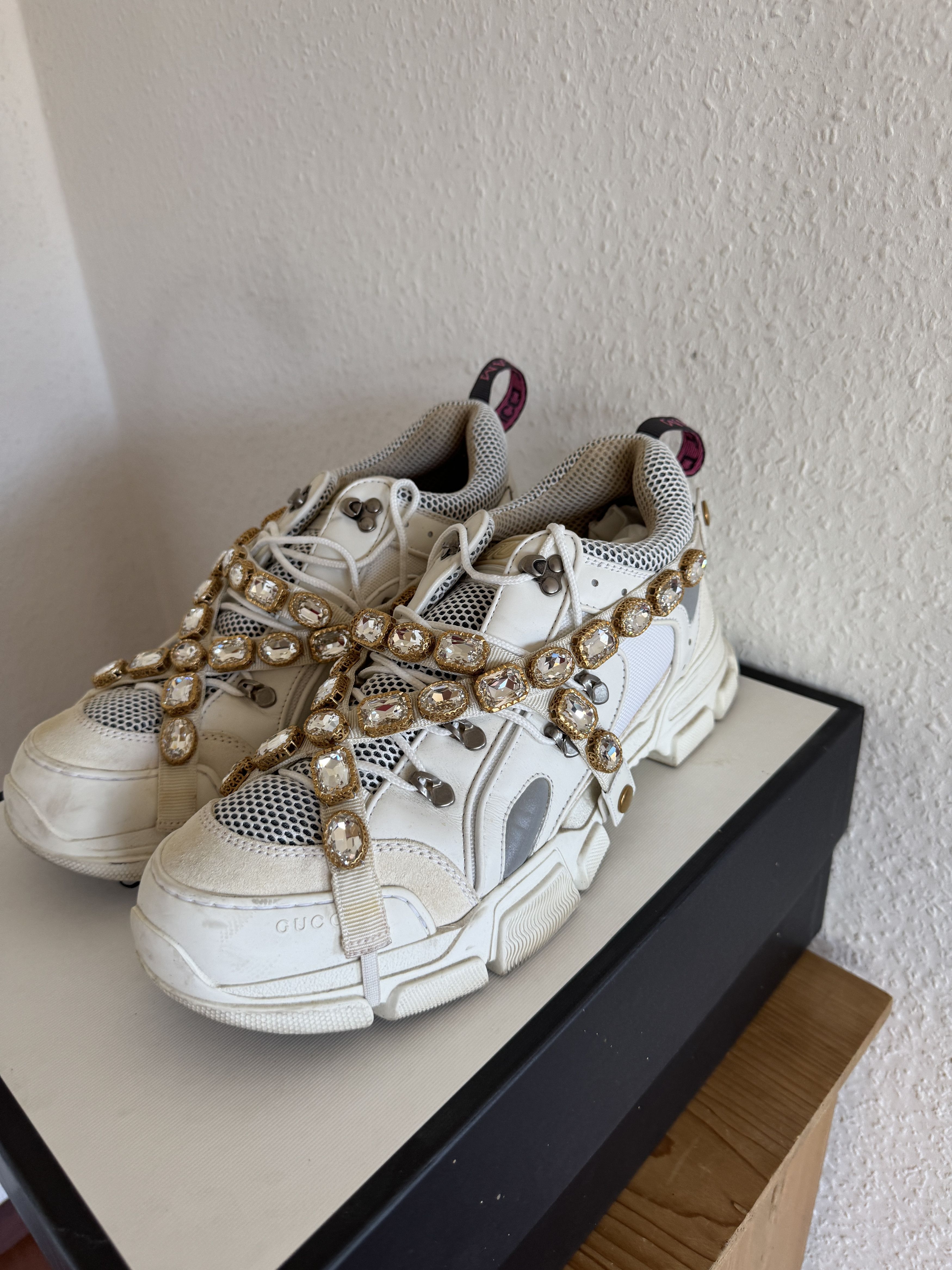 Gucci Flashtrek Sneaker with Removable Crystal Strap Size US 12.5 / EU 45-46 - 3 Thumbnail