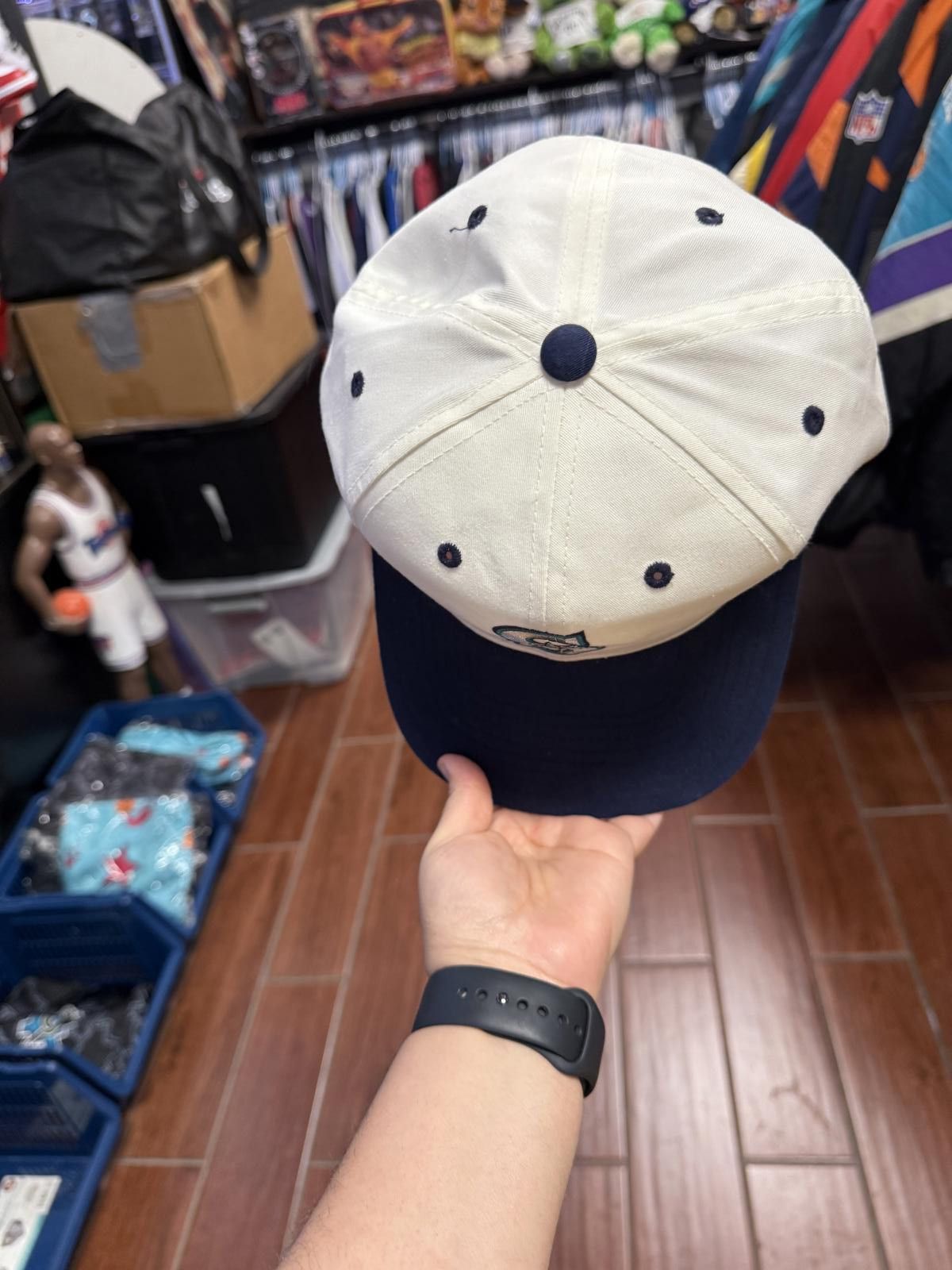 MLB 90s Vintage Seattle Mariners Snapback Hat Size ONE SIZE - 4 Thumbnail