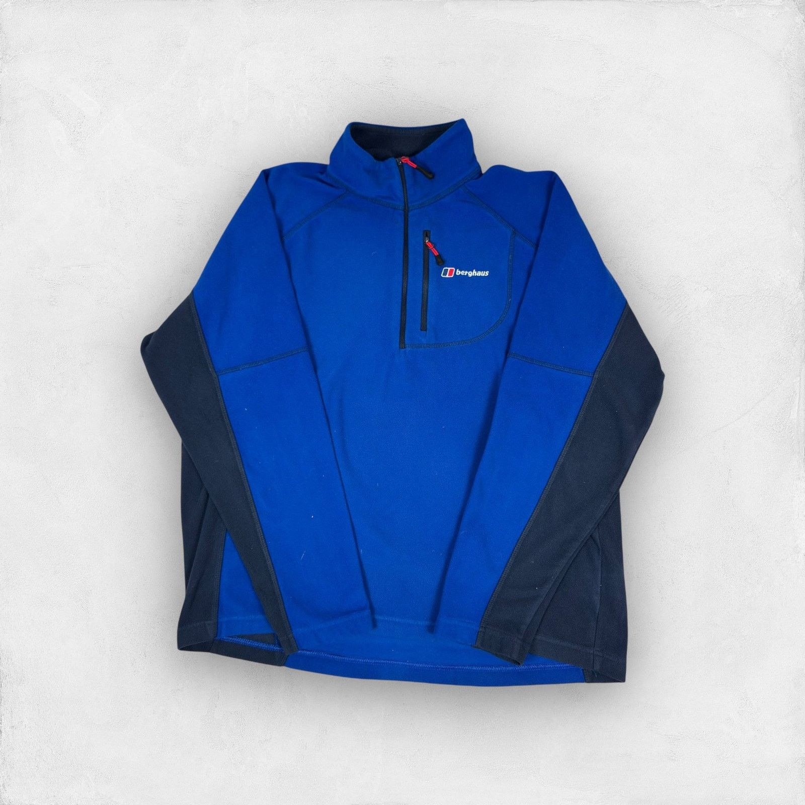Berghaus Berghaus Men's Blue Black Half Zip Lined Fleece Jacket Large Size US L / EU 52-54 / 3 - 1 Thumbnail