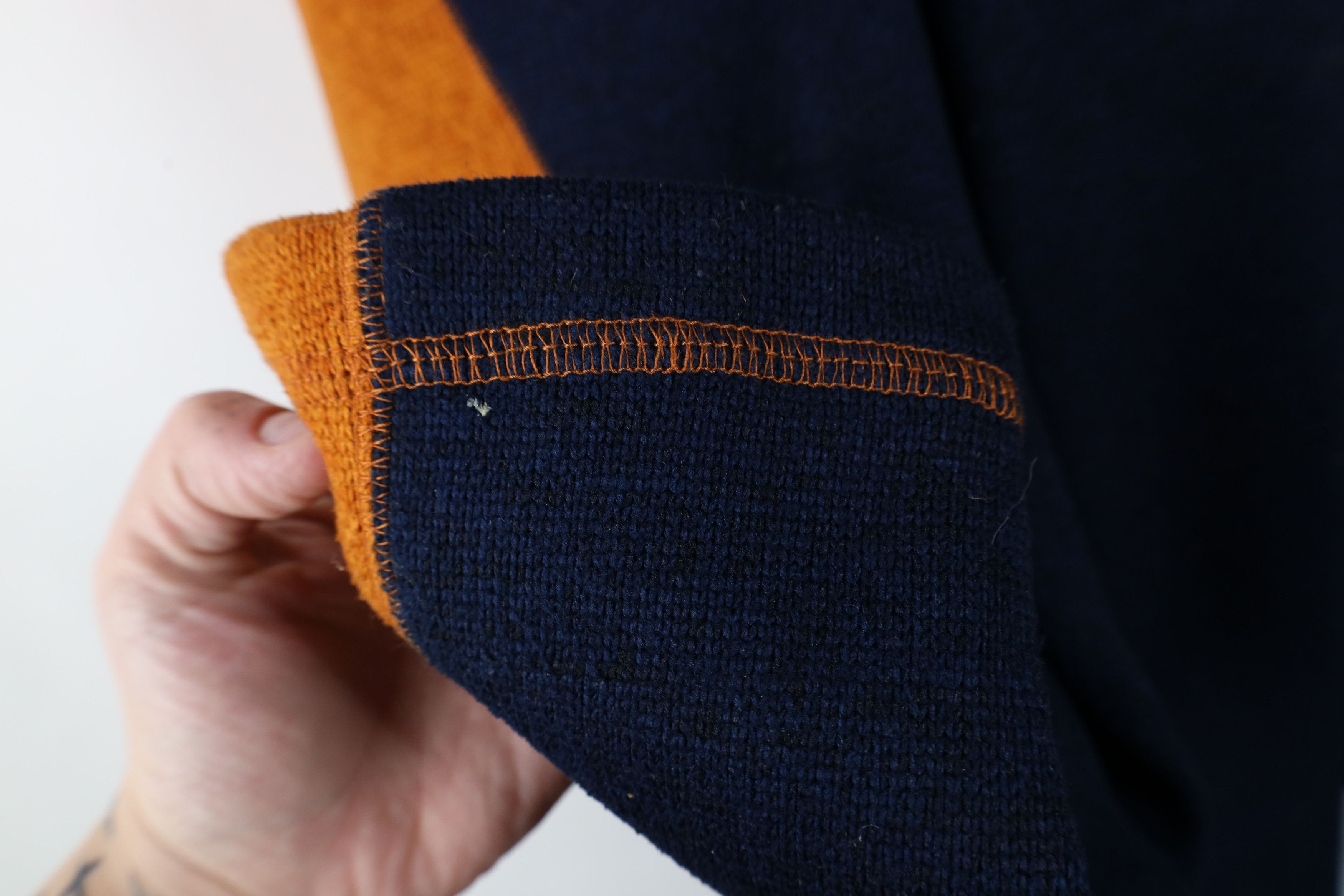 Orvis × Vintage Orvis Trout Bum Spell Out Half Zip Knit Fleece Sweater Blue Size US XL / EU 56 / 4 - 6 Thumbnail