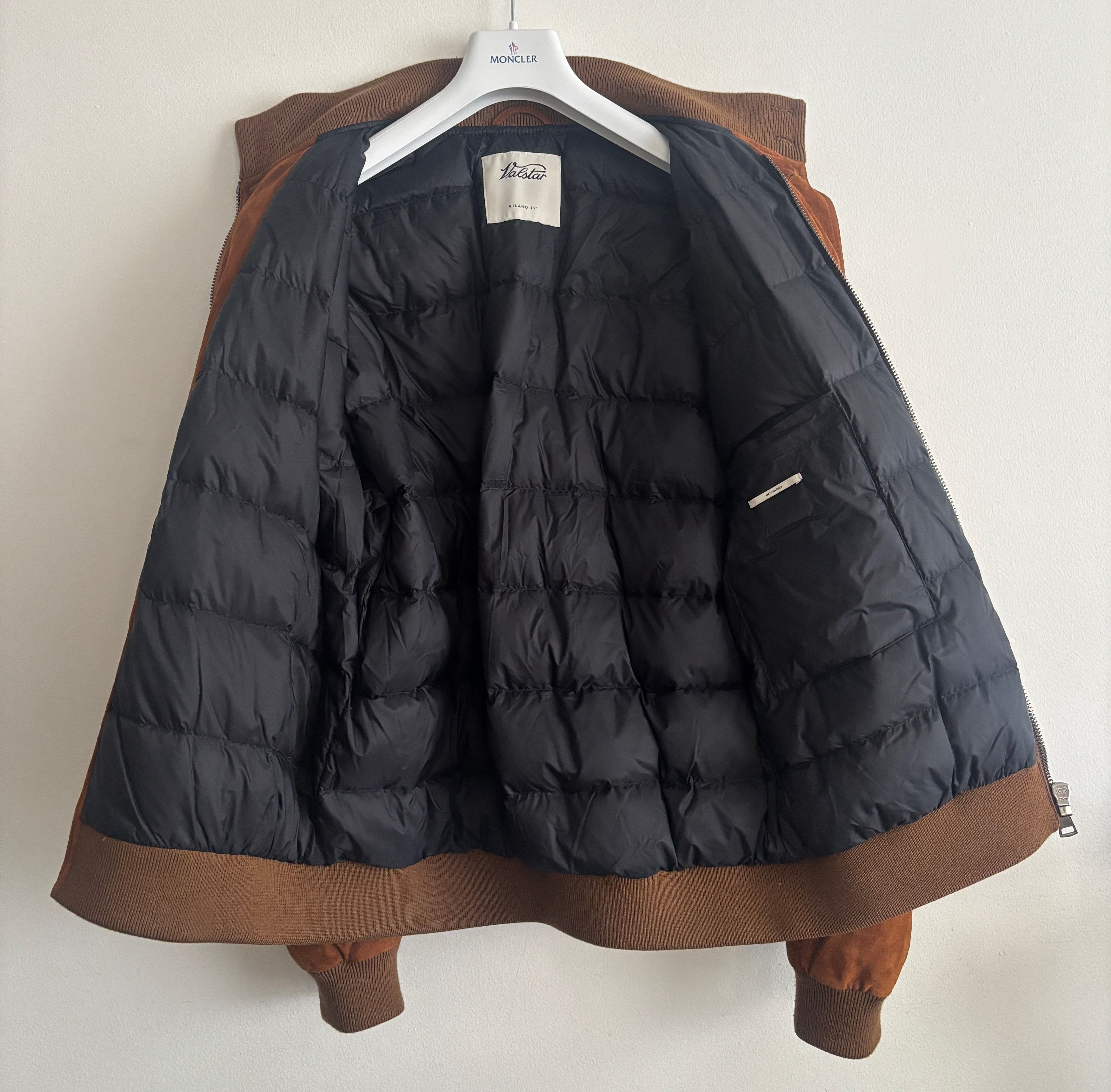 Valstar $1995 Down Suede Bomber Jacket- EU54 - US 40-42 (Large) Size US L / EU 52-54 / 3 - 10 Thumbnail