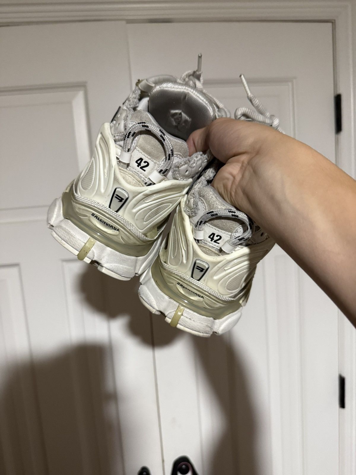 Balenciaga Balenciaga White/White “Runnr” Sneakers Size US 9 / EU 42 - 3 Thumbnail