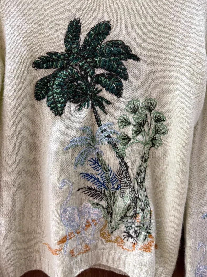 Dior Dior Embroidered cashmere sweater Size XXS / US 00 / IT 34 - 3 Thumbnail
