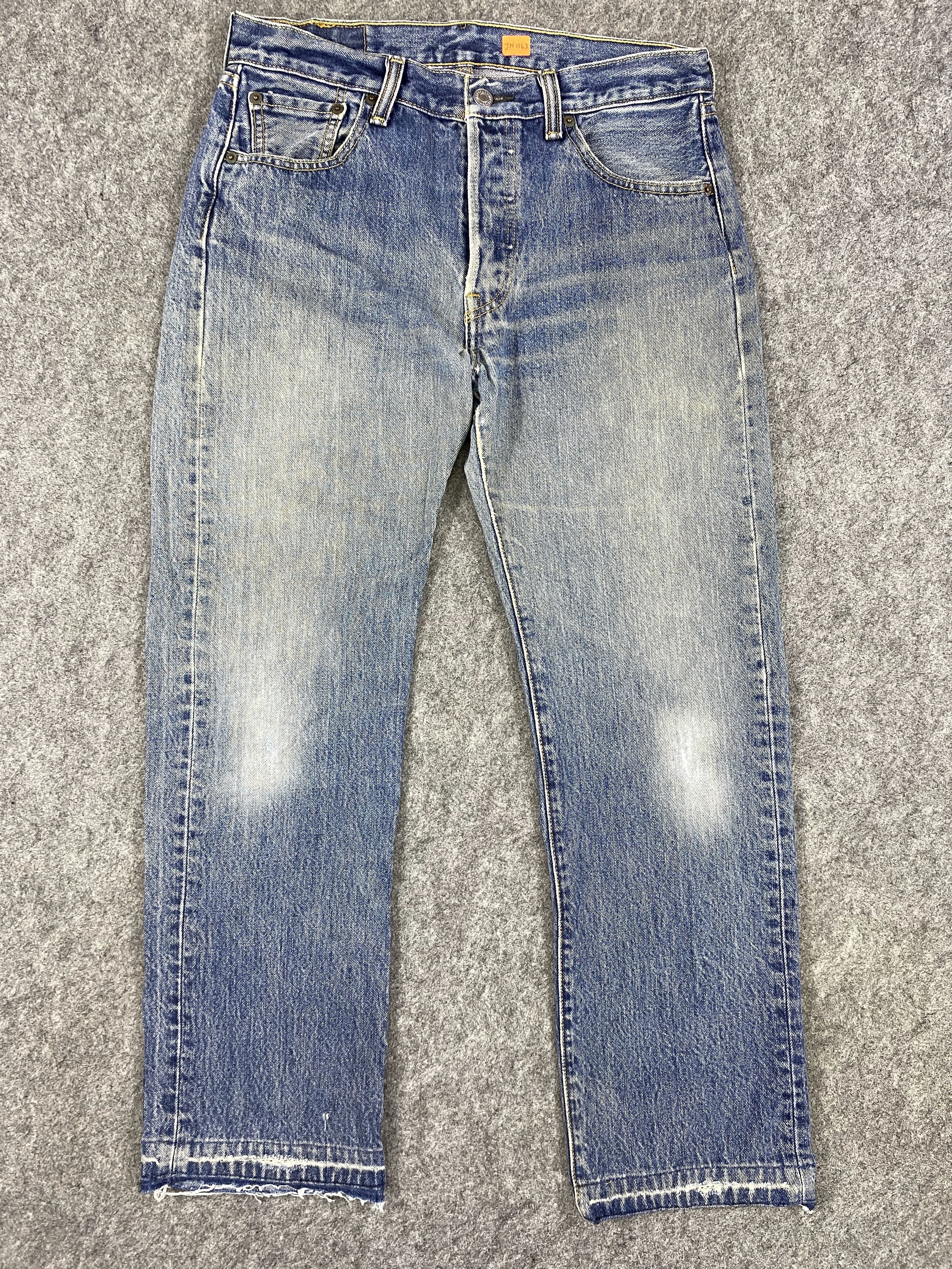 Levi's Blue Distressed Vintage Levi's 501 Jeans 30x28 Denim -JN1163 Size US 30 / EU 46 - 1 Thumbnail