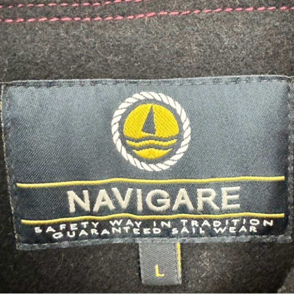 Other Navigare SZ L Black wool peacoat jacket Size US L / EU 52-54 / 3 - 3 Thumbnail