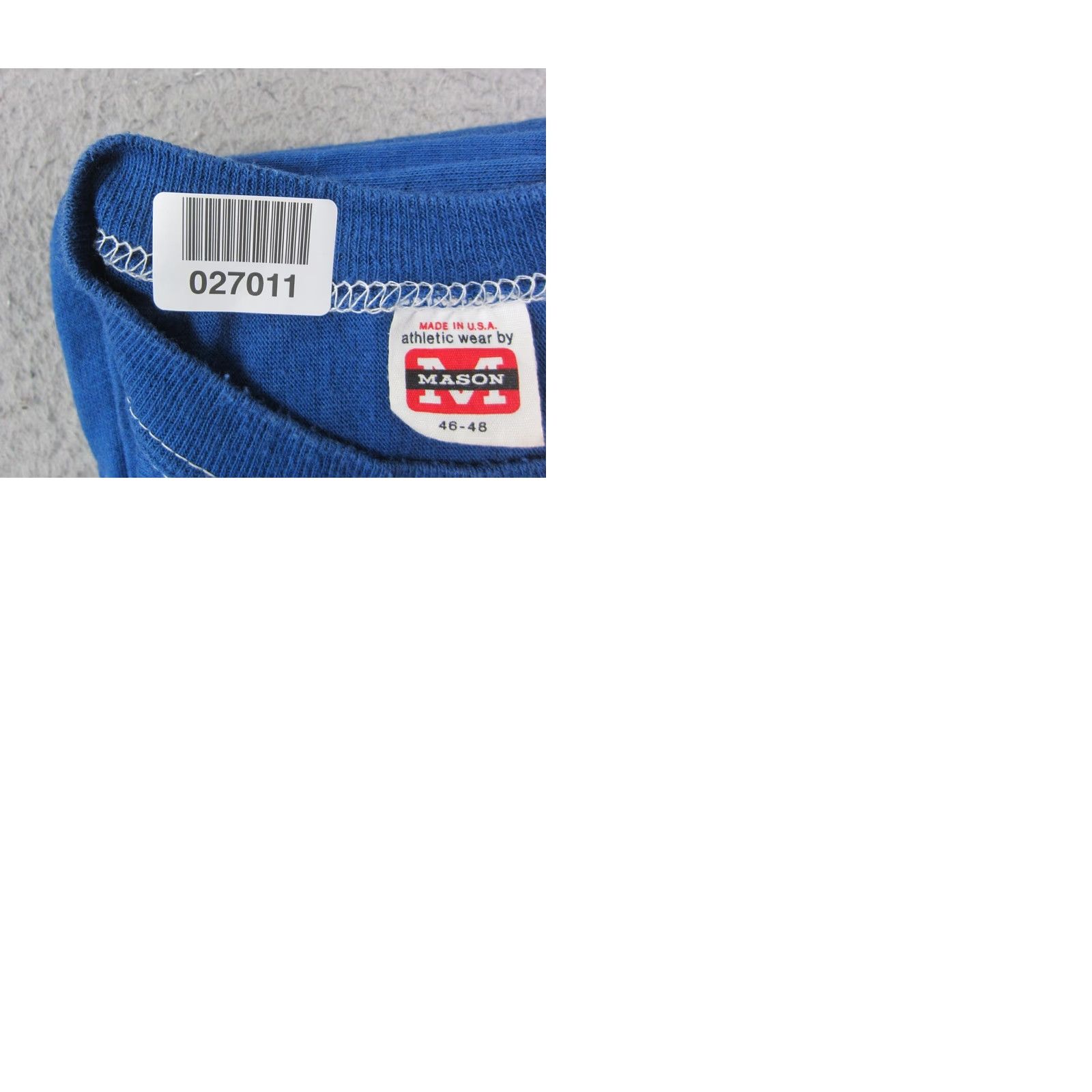 Mason's VINTAGE Mason Golf Shirt Mens 46-48 Blue Cartoon Golfer Graphic Humor Funny USA 70s 90s 80s Classic Boys Mens Shirts Size US XXL / EU 58 / 5 - 10 Thumbnail