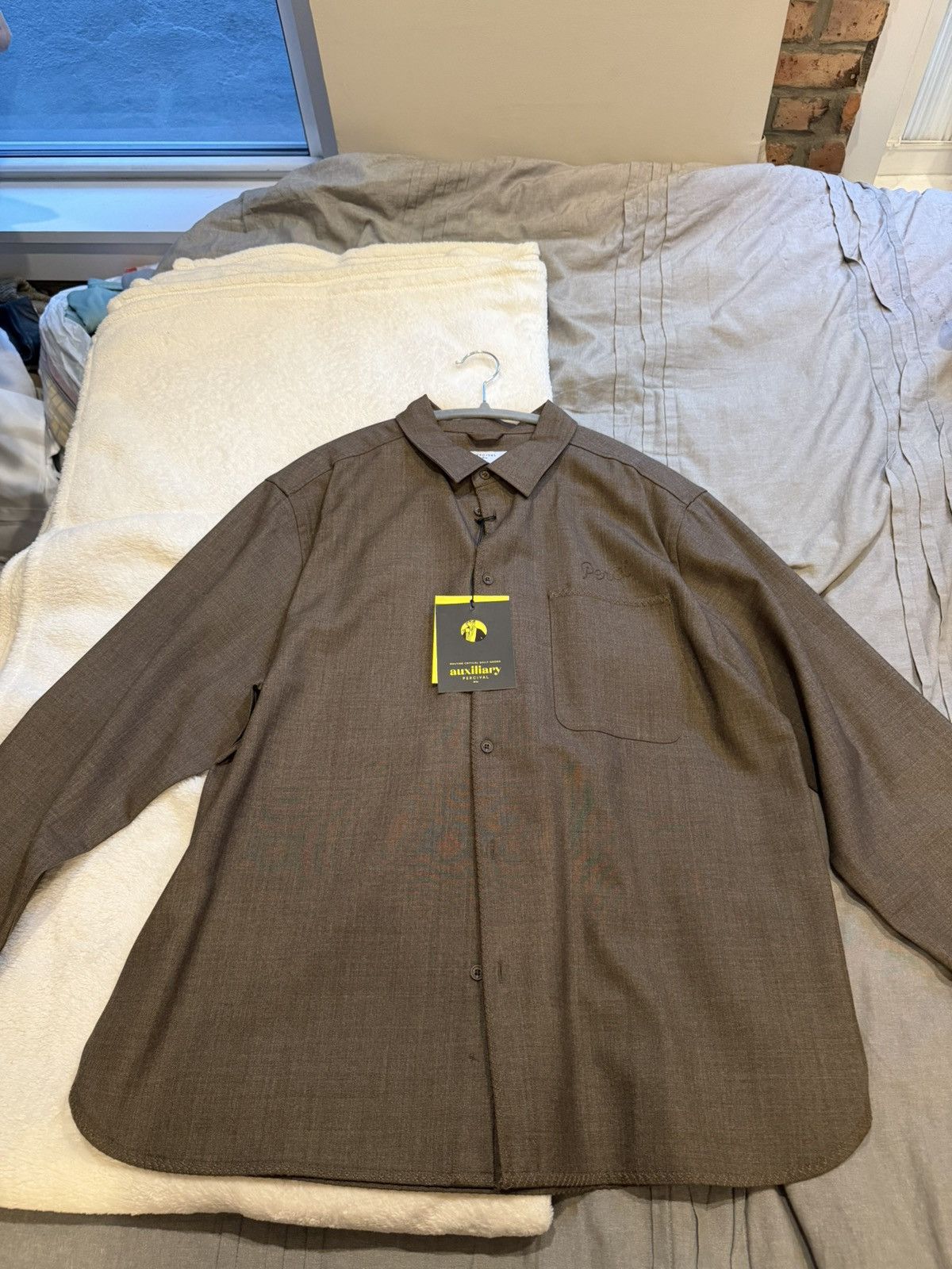 Percival Percival Everyday XL Brown Button Down Shirt Size US XL / EU 56 / 4 - 2 Thumbnail