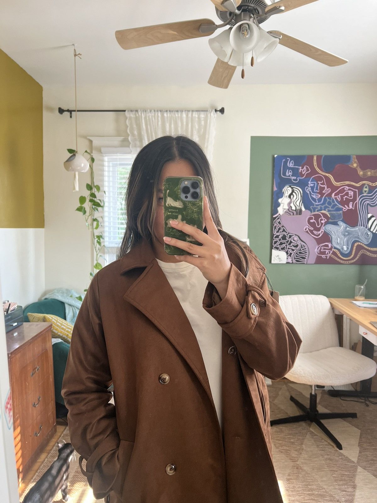 Other Suede Trench Coat Size M / US 6-8 / IT 42-44 - 3 Thumbnail