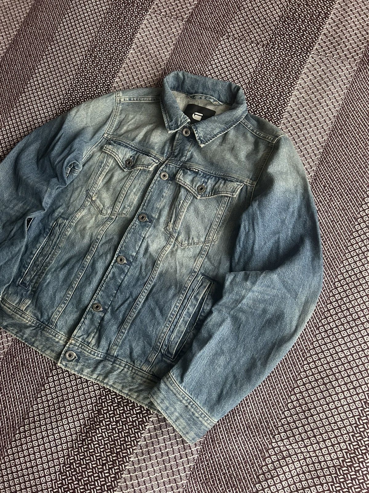 G-Star G-star Raw 3301 Denim Deconstructed Slim Faded Jacket Size S Size US S / EU 44-46 / 1 - 2 Thumbnail