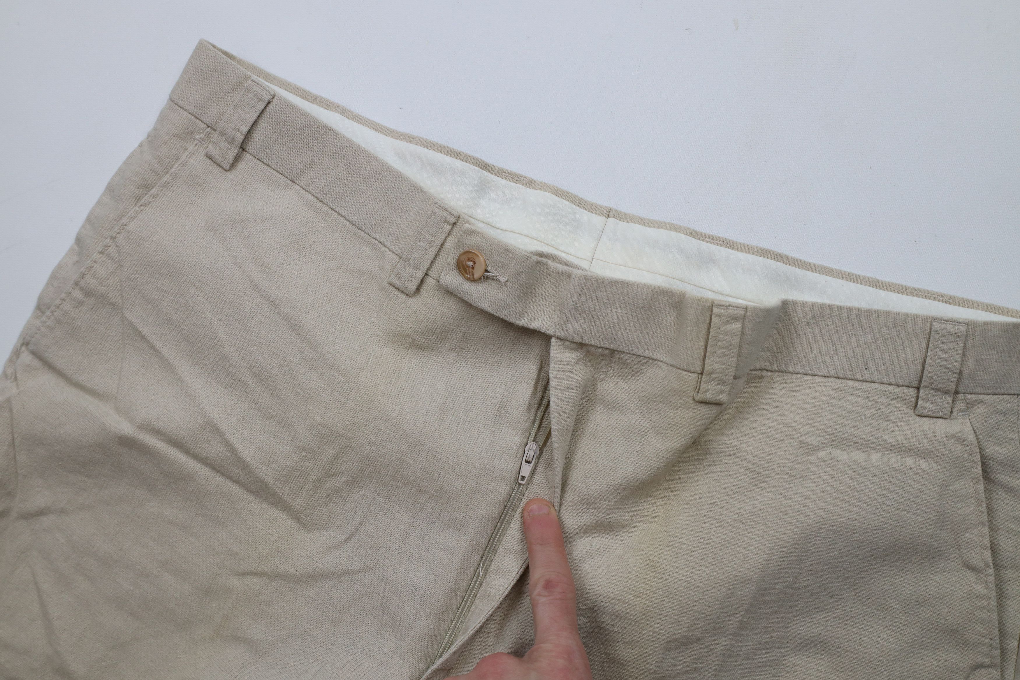 Vintage Vintage 90s Streetwear Linen Blend Wide Leg Chino Pants Size US 36 / EU 52 - 9 Thumbnail