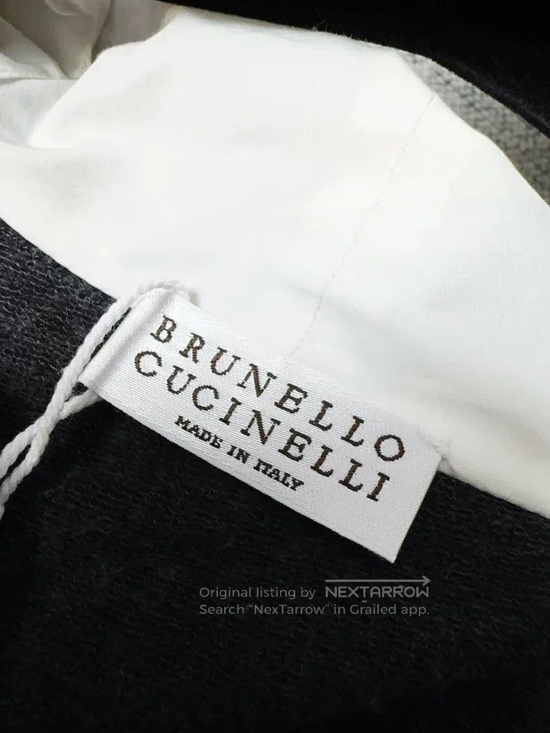 Brunello Cucinelli Brunello Cucinelli Charcoal Gray and Khaki Edged Hooded Zi Size XS / US 0-2 / IT 36-38 - 5 Thumbnail