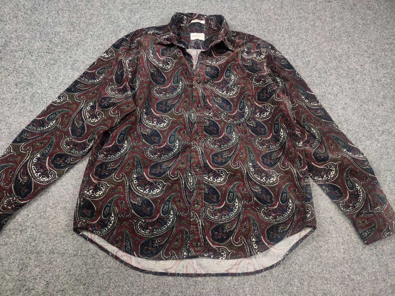 Gant Gant Paisley Corduroy Button Shirt Plumped Vintage RRL Style Size US XL / EU 56 / 4 - 5 Thumbnail