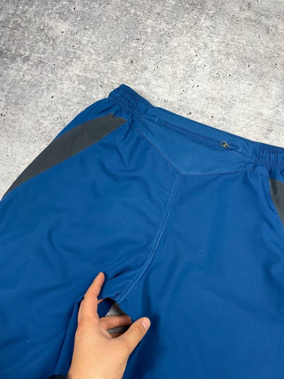 Nike × Vintage Vintage Nike 90’s Y2K Style Big Logo Drill Blue Shorts Size US 30 / EU 46 - 18 Thumbnail