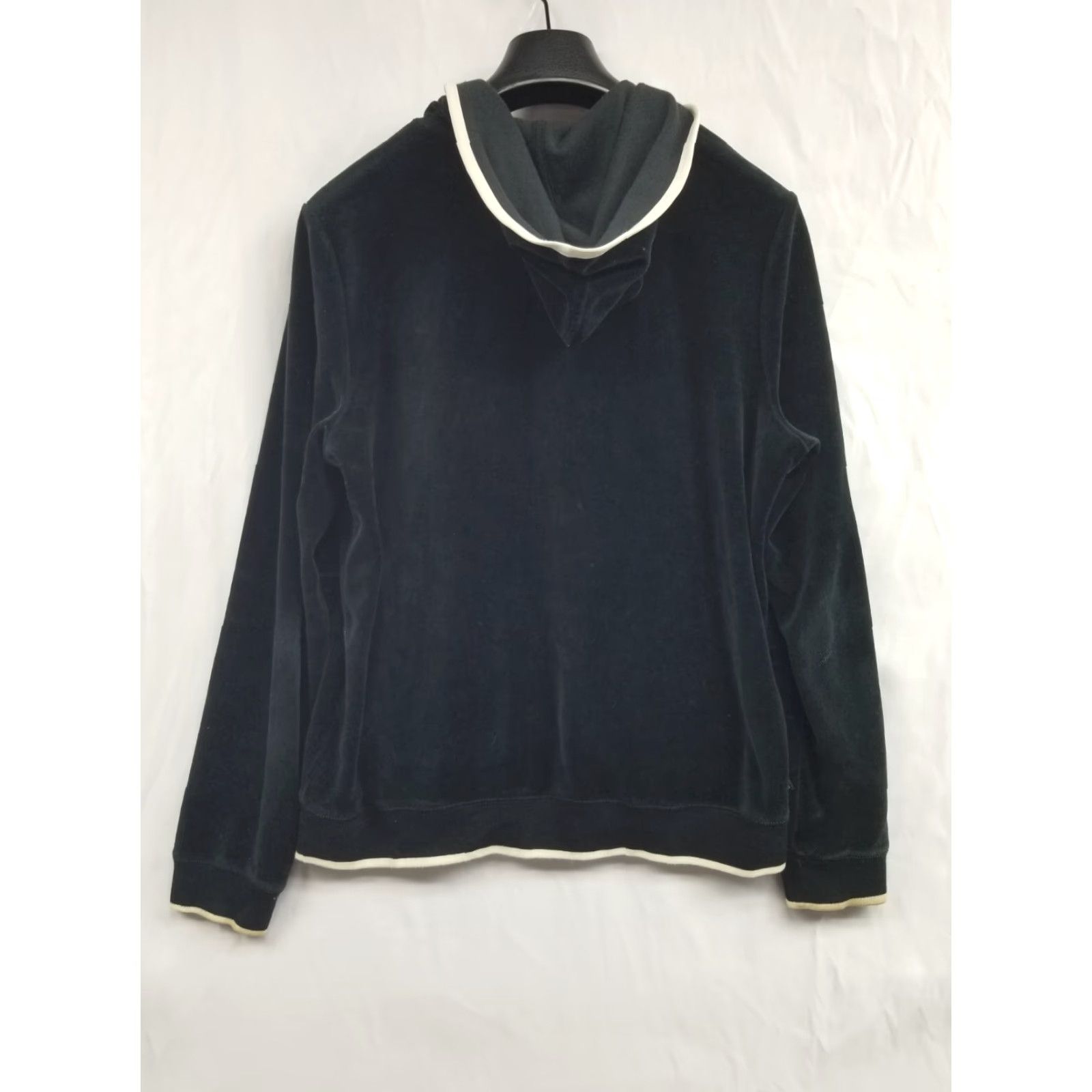 Polo Ralph Lauren VINTAGE Ralph Lauren Polo Hoodie Sweatshirt Velvet Women Medium Gray Logo Pockets Full-Zip Sweatshirt Velveteen Accents 100% Cotton Polo Size M / US 6-8 / IT 42-44 - 2 Thumbnail