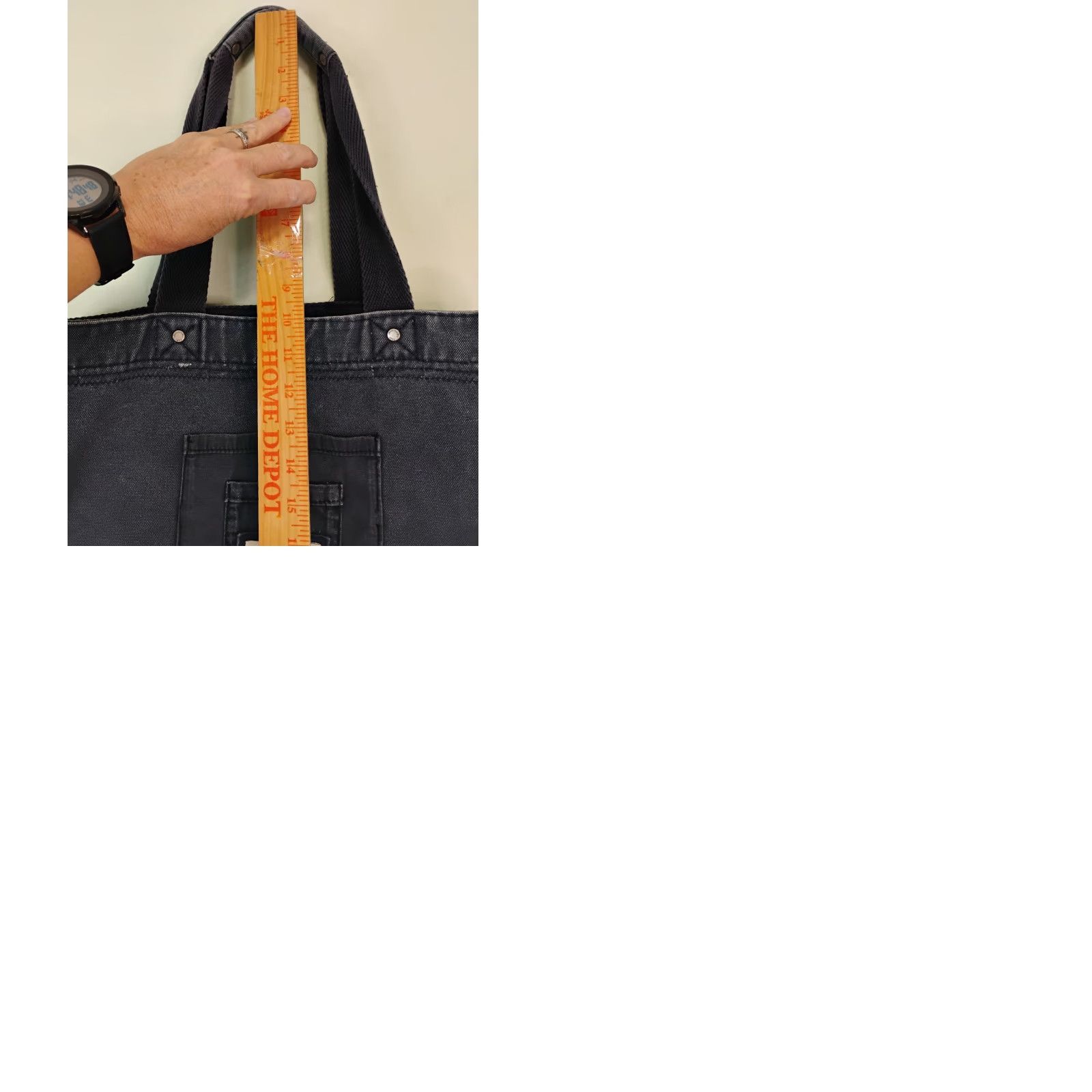 Abercrombie & Fitch VINTAGE Abercrombie & Fitch Tote Bag Square Reversible Canvas Blue 16x15 Women Medium Blue Shoulder Strap Bag Size ONE SIZE - 9 Thumbnail