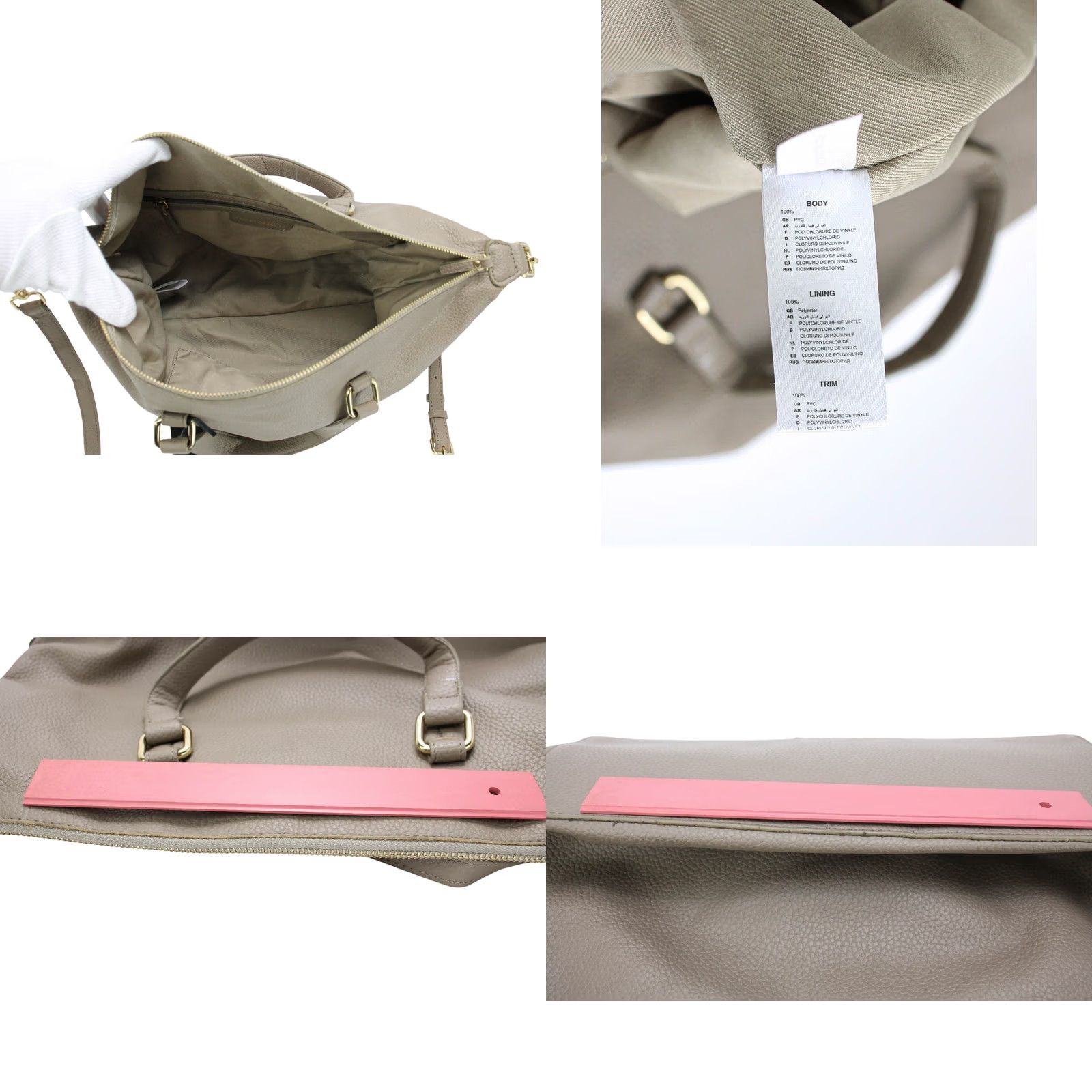 Vintage Francesco Biasia Bag Women's ONE SIZE Grey Zipper Detachable Strap Bag Size ONE SIZE - 8 Thumbnail
