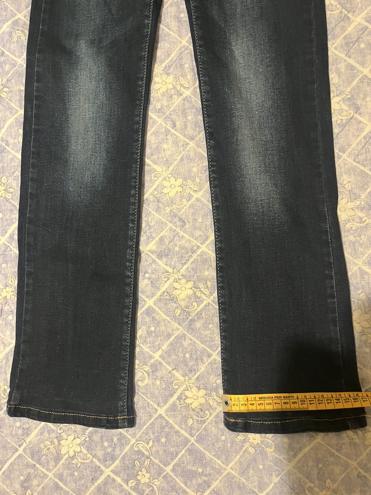 Gucci Gucci Blue Denim Slim-Fit Jeans Signature IT & Leather Detal Size 26" / US 2 / IT 38 - 14 Thumbnail