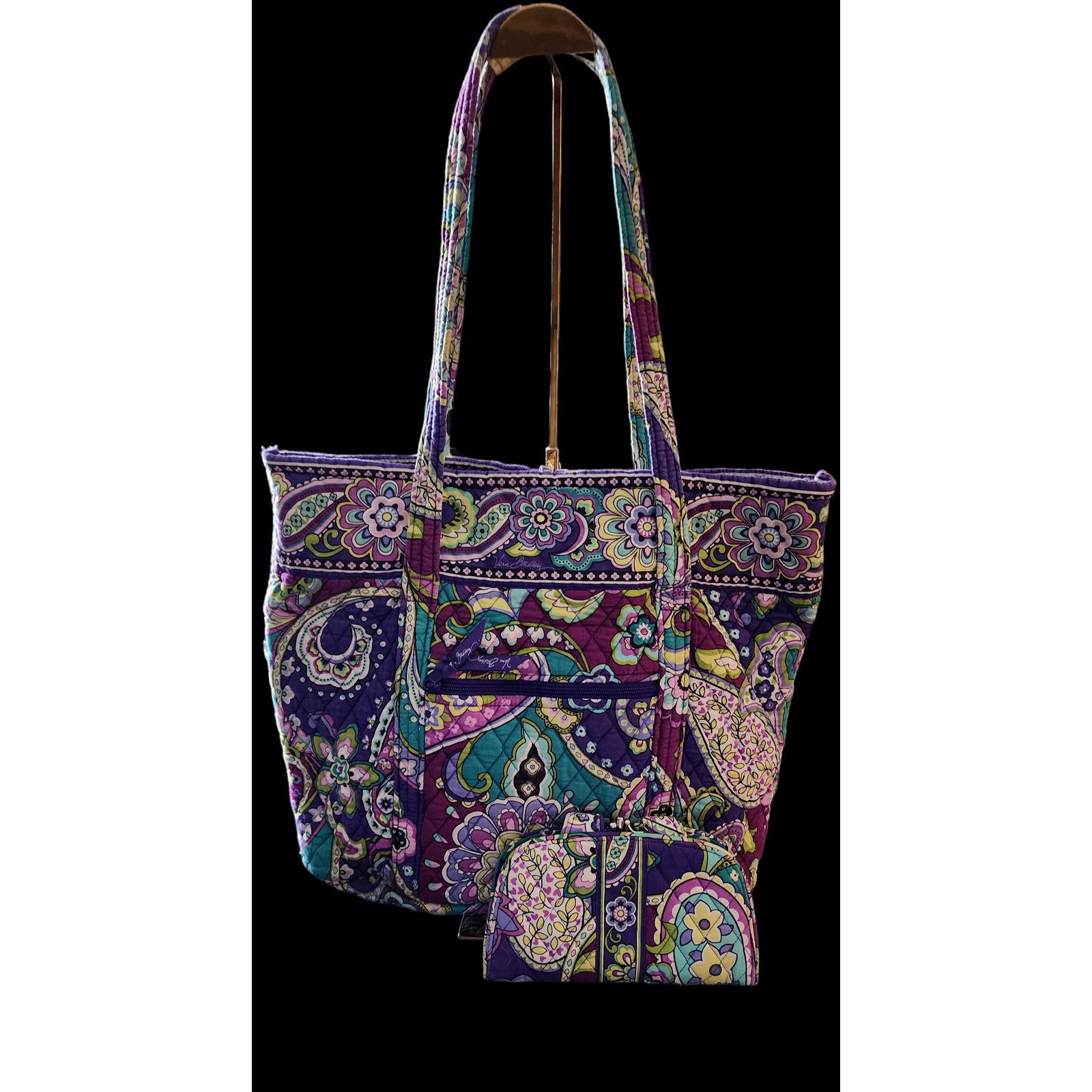 Vera Bradley RARE VERA BRADLEY Vera XL Tote Bag HEATHER Travel #10096-144 Size ONE SIZE - 2 Thumbnail