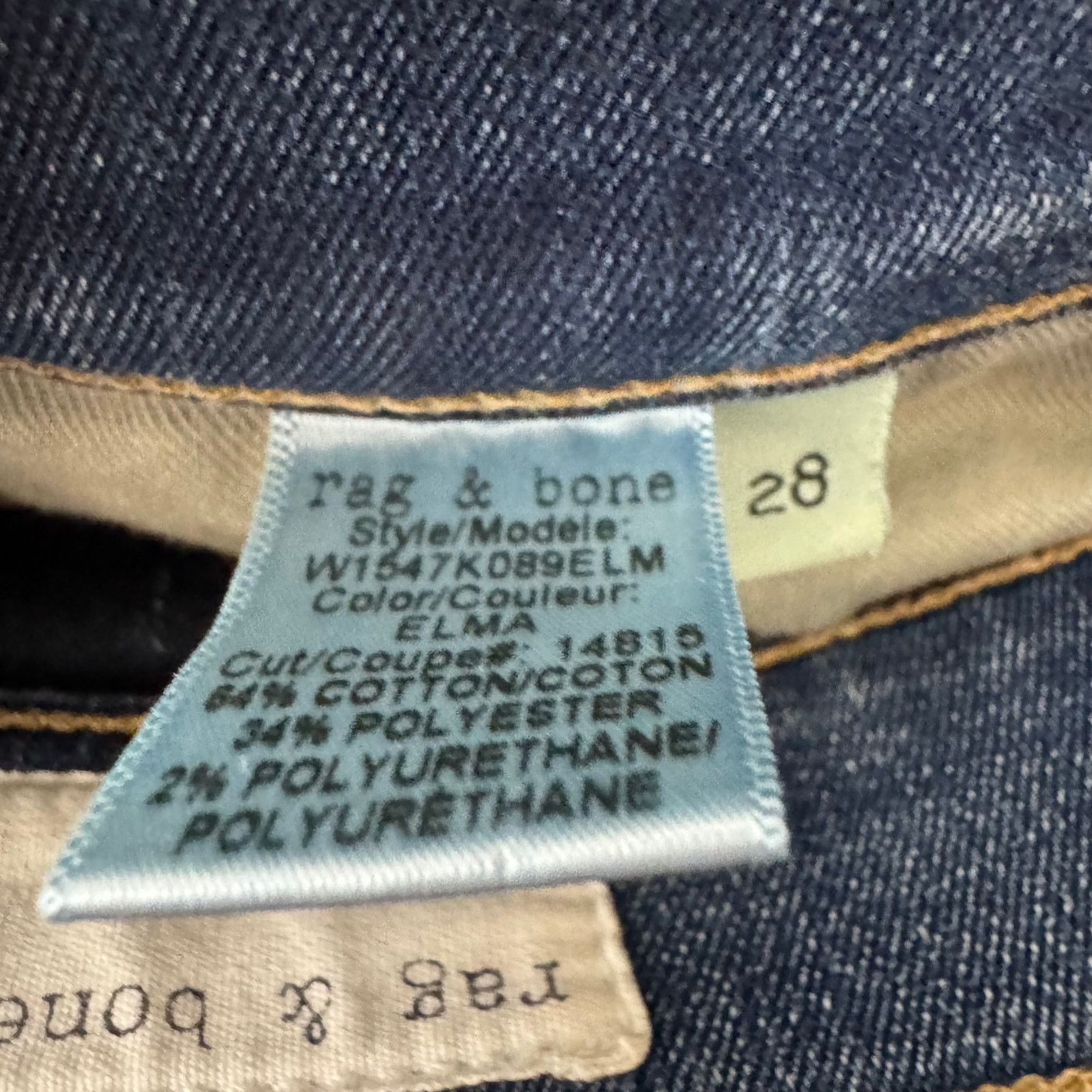 Rag & Bone Jean Mid Rise Boot Elma Womens Jeans Size 28