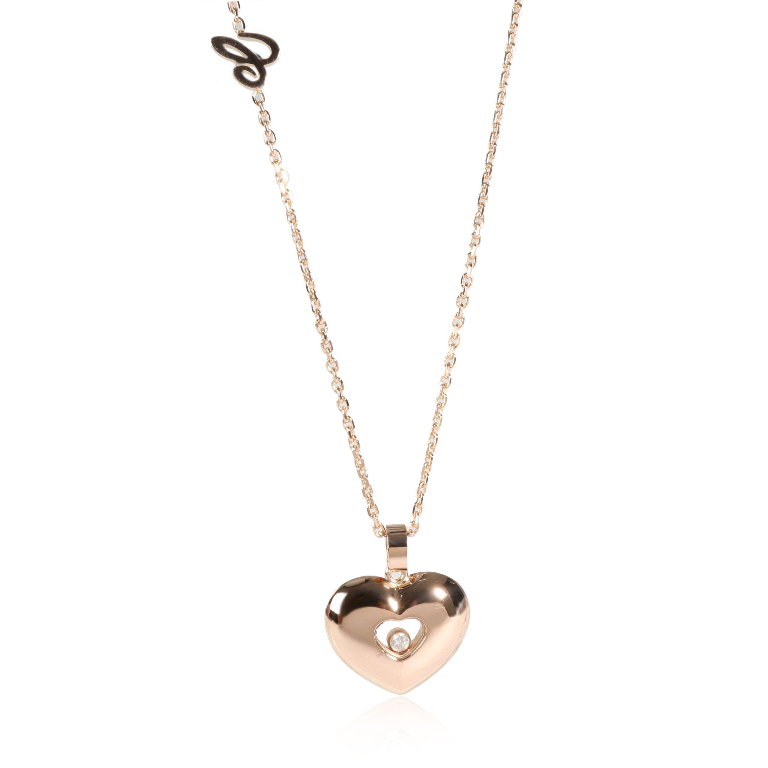 Chopard Happy Heart Diamond Pendant in 18k Yellow Gold DEF VVS 0.05 CT