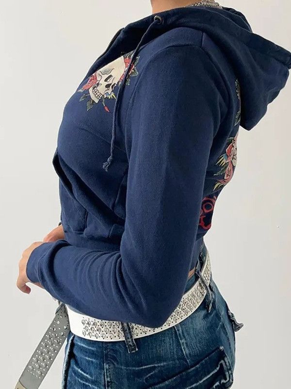 Christian Audigier Ed Hardy Christian Audigier Full Zip Skull Hoodie Size S Size S / US 4 / IT 40 - 2 Thumbnail