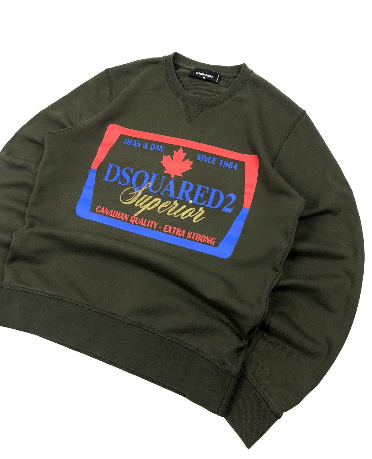 Dsquared2 Luxury Dsquared2 Superior Graphic Sweatshirt Green Vintage Size US M / EU 48-50 / 2 - 3 Thumbnail