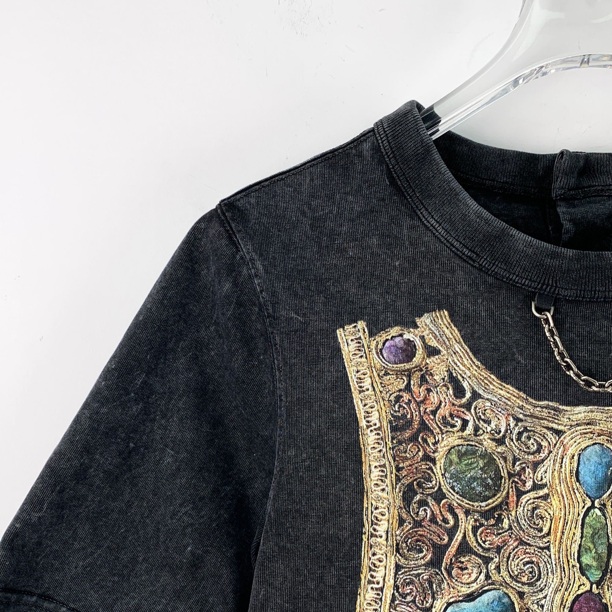 Louis Vuitton Louis Vuitton XXS Black & Grey Gemstone Printed Distressed C Size XXS / US 00 / IT 34 - 7 Thumbnail