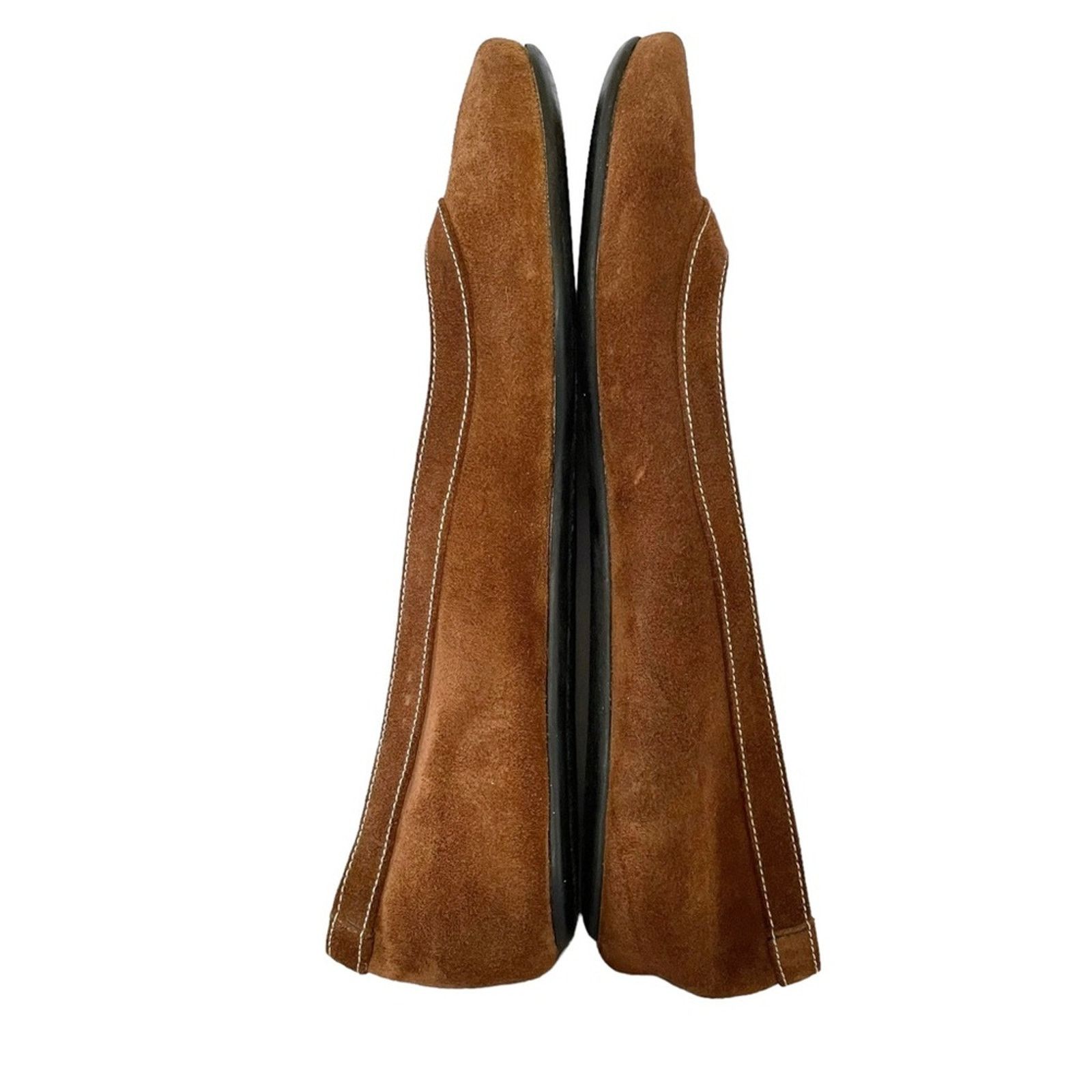 Barbara Bui BUI By Barbara Bui Brown Suede Buckle Accent Ballet Flats Size US 7.5 / IT 37.5 - 8 Thumbnail